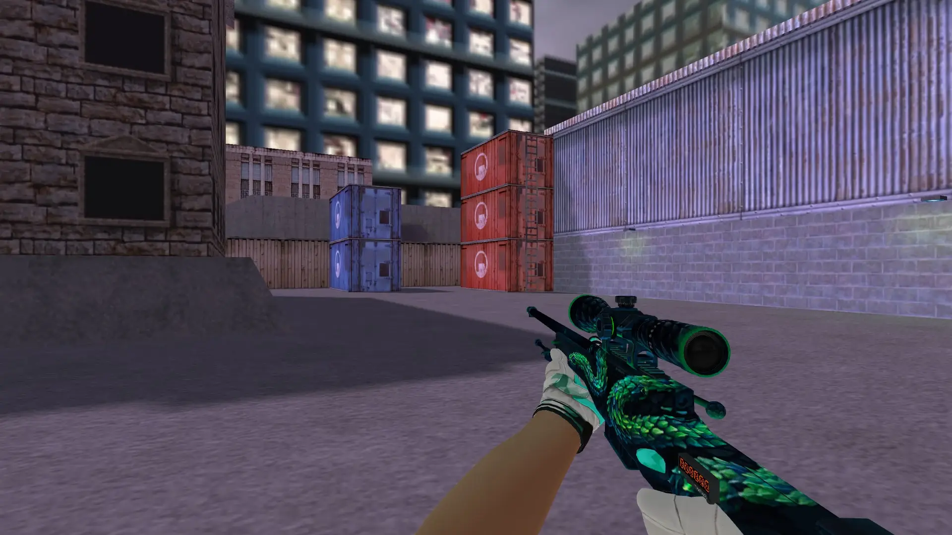 AWP — Moto Gloves Spearmint Pack — cs_assault (first person)