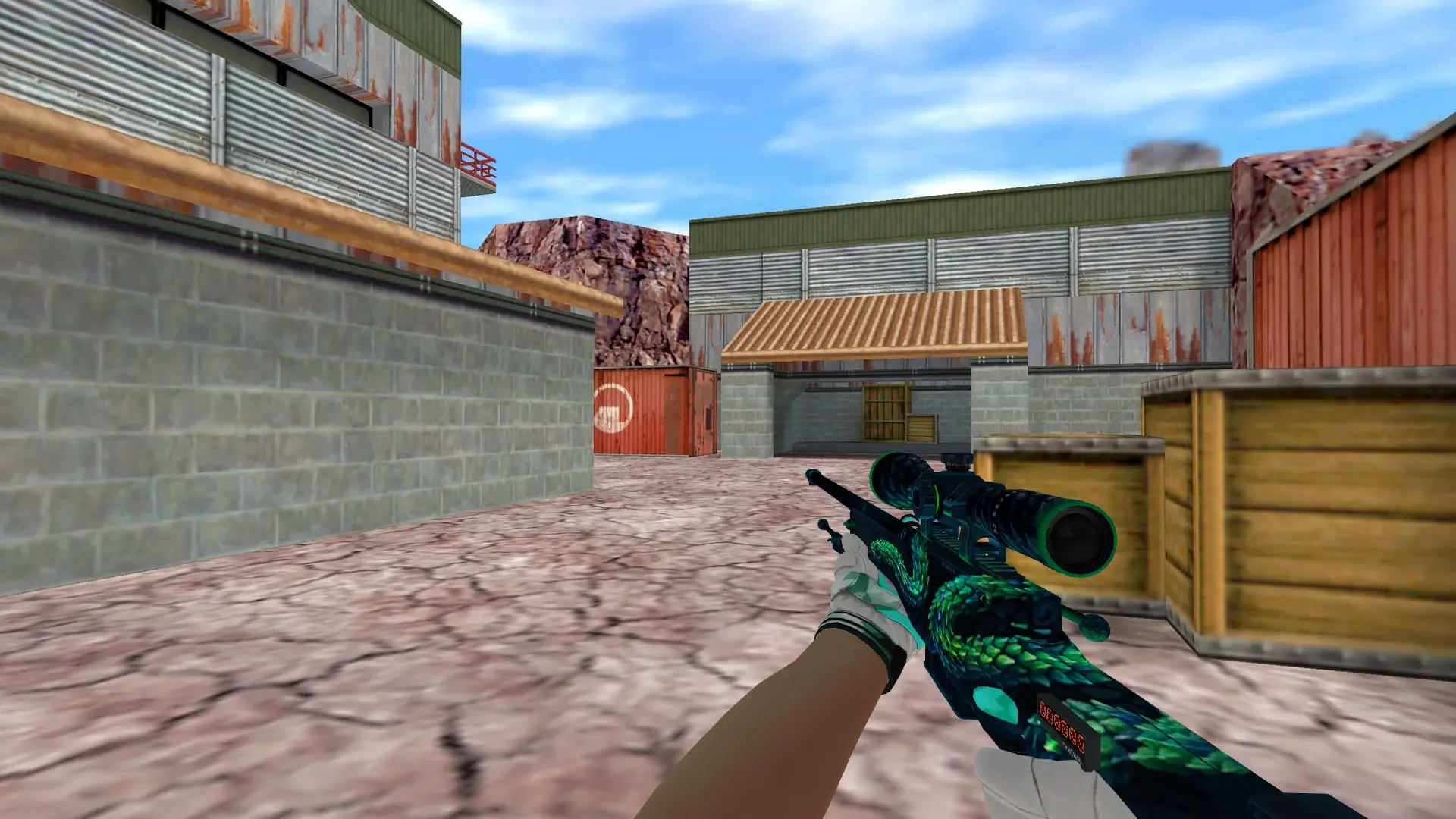 AWP — Moto Gloves Spearmint Pack — de_nuke (first person)