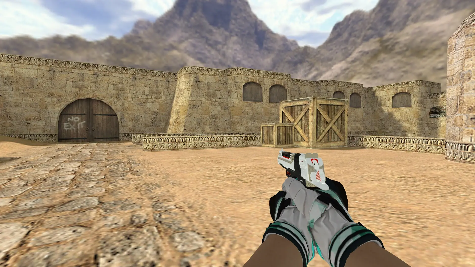Desert Eagle — Moto Gloves Spearmint Pack — de_dust2 (first person)