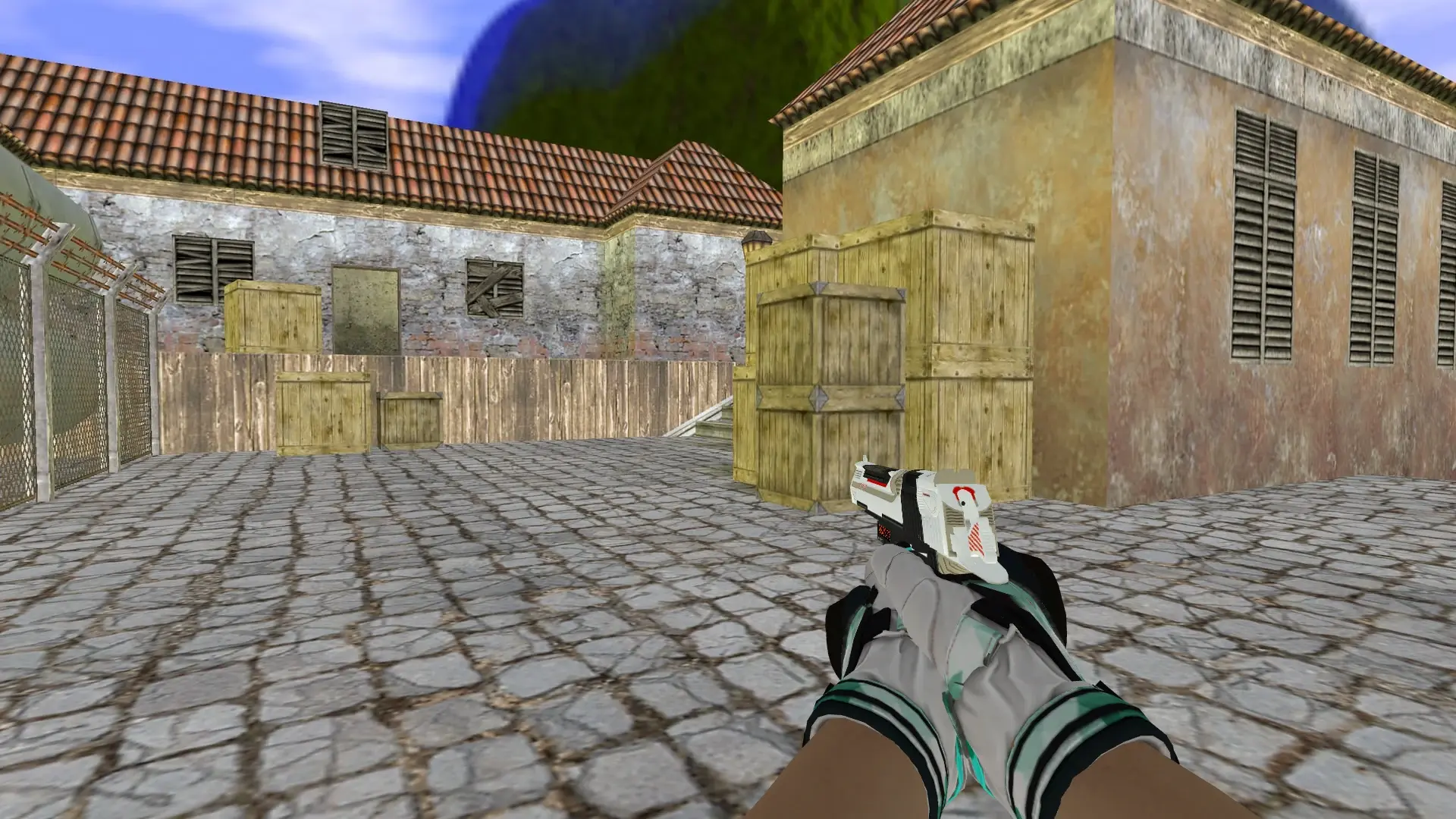 Desert Eagle — Moto Gloves Spearmint Pack — de_inferno (first person)