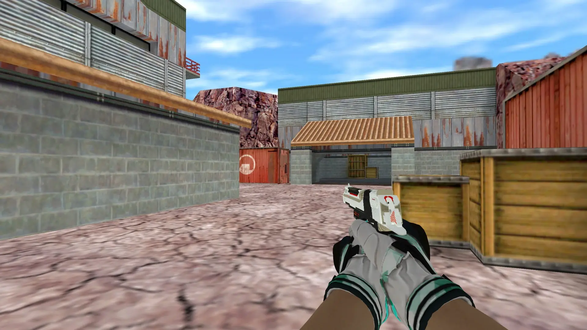 Desert Eagle — Moto Gloves Spearmint Pack — de_nuke (first person)