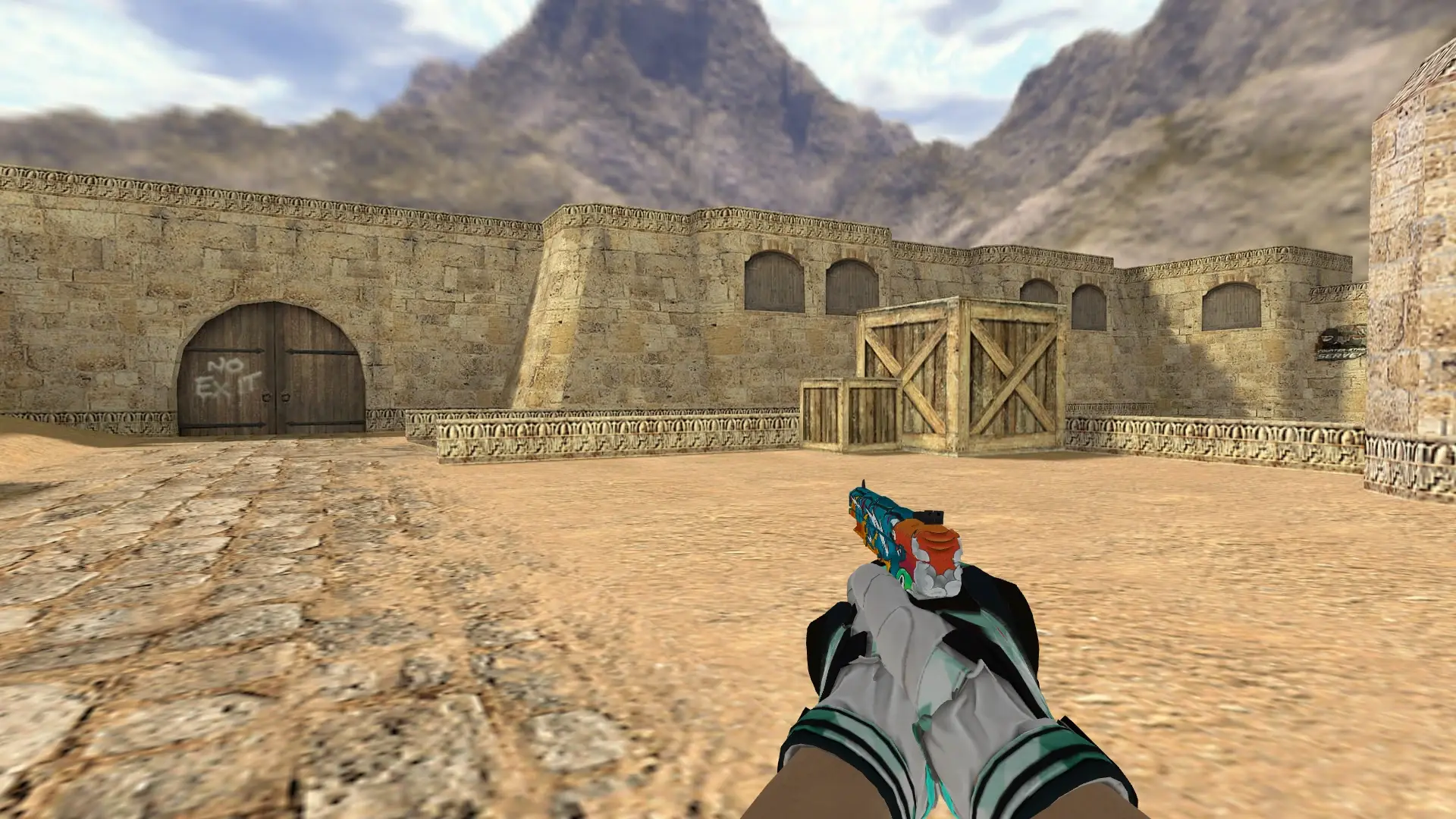 Five-SeveN — Moto Gloves Spearmint Pack — de_dust2 (first person)