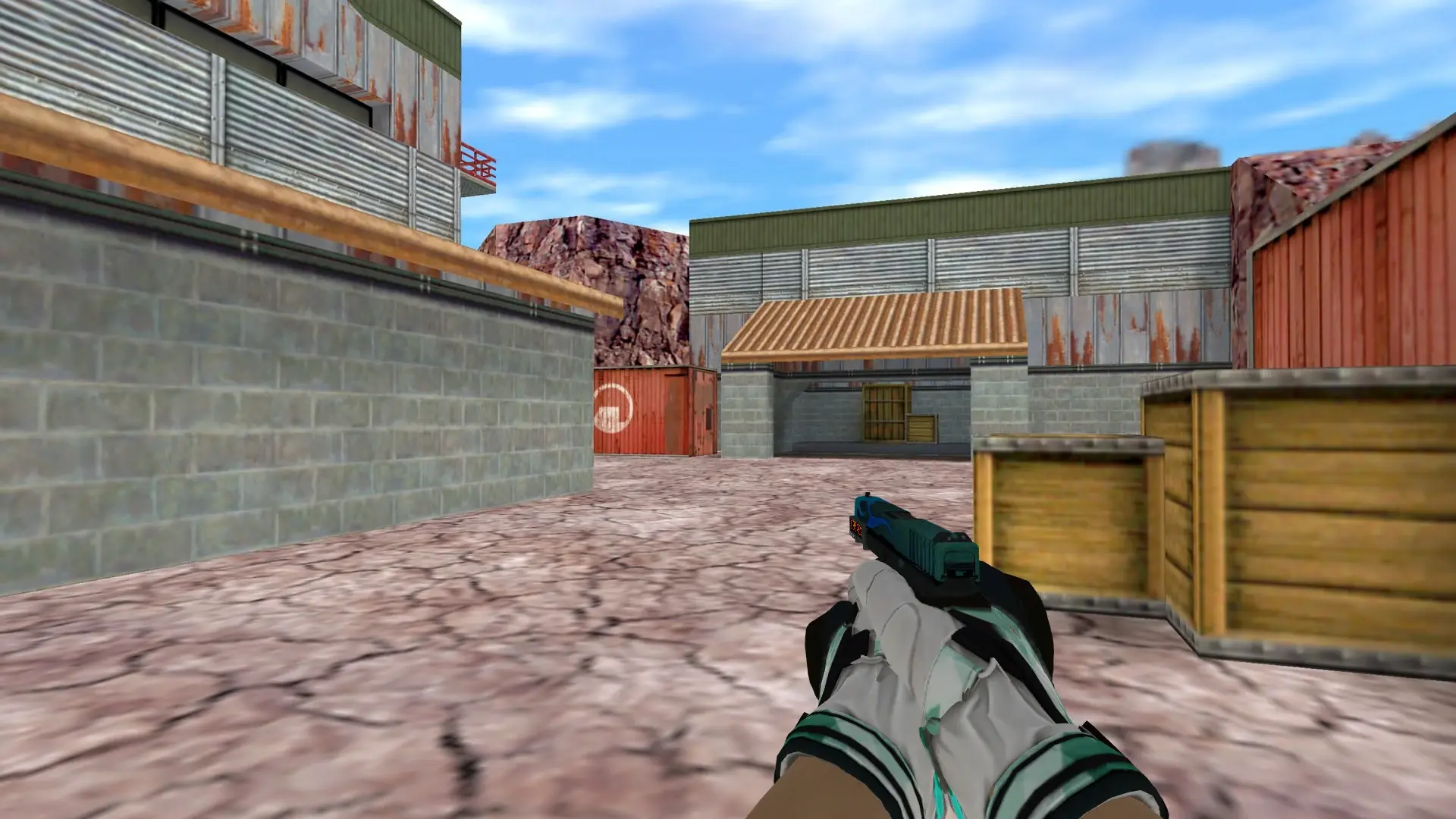 Glock-18 — Moto Gloves Spearmint Pack — de_nuke (first person)