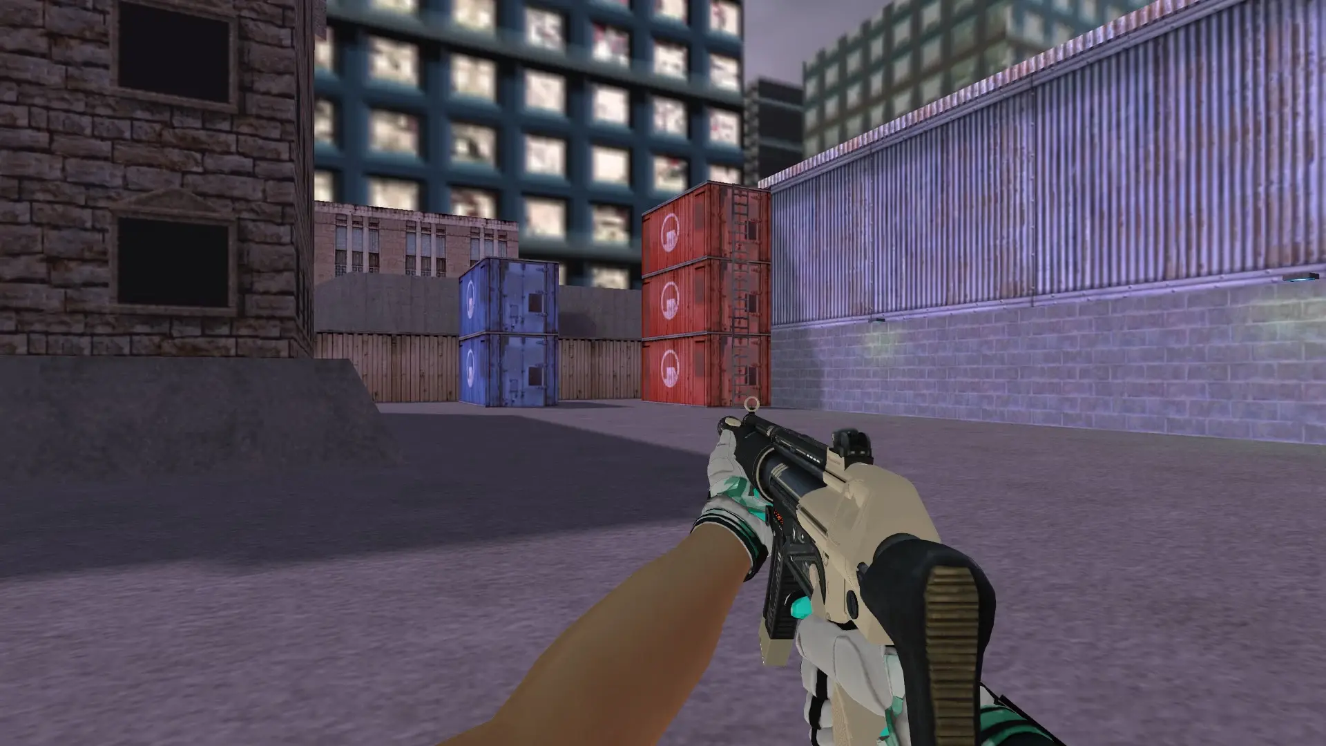 MP5 — Moto Gloves Spearmint Pack — cs_assault (first person)