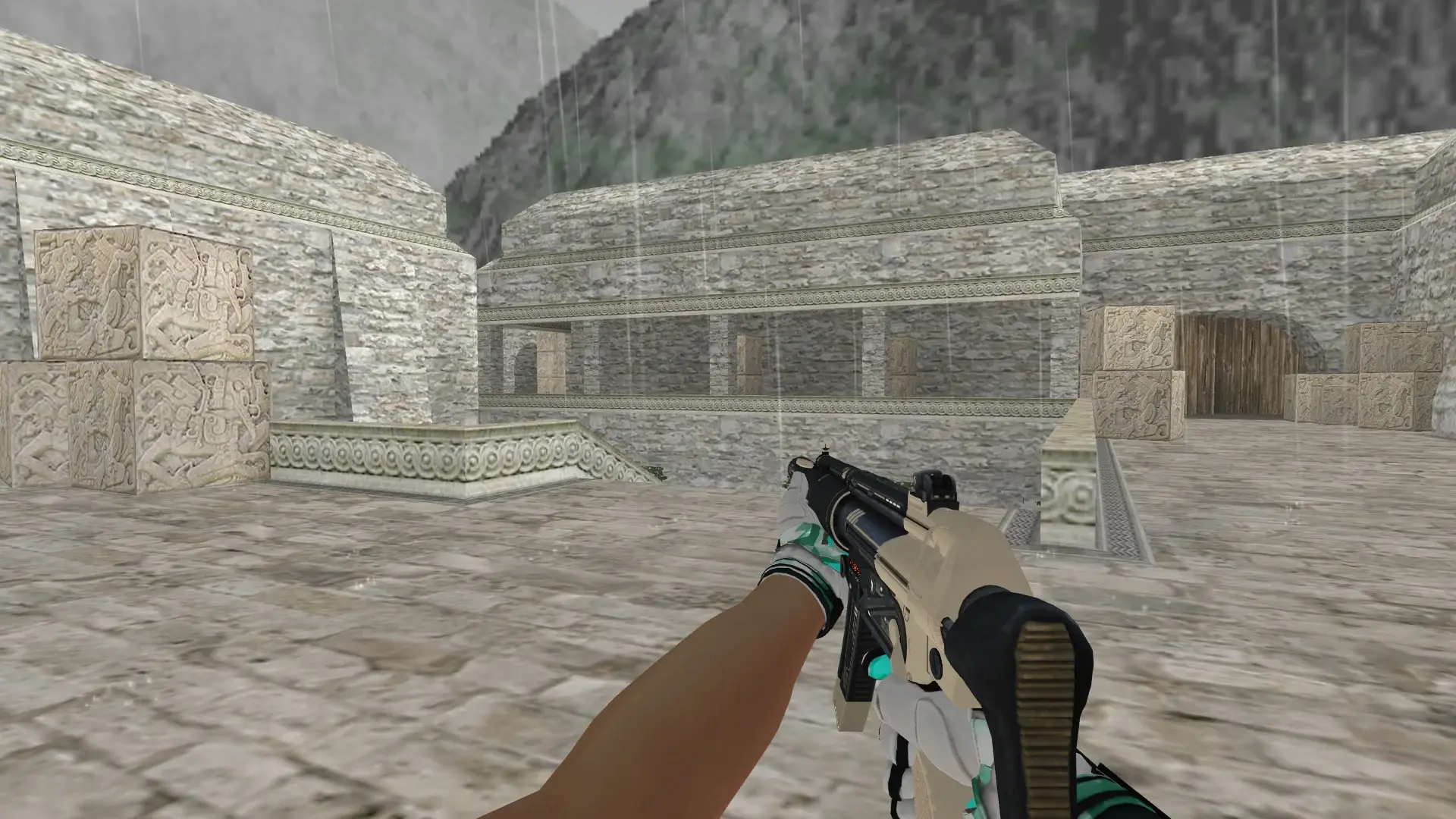 MP5 — Moto Gloves Spearmint Pack — de_aztec (first person)