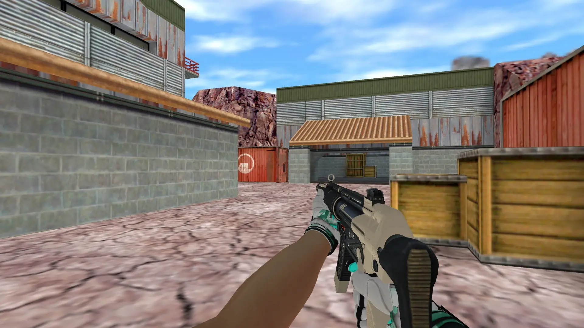 MP5 — Moto Gloves Spearmint Pack — de_nuke (first person)