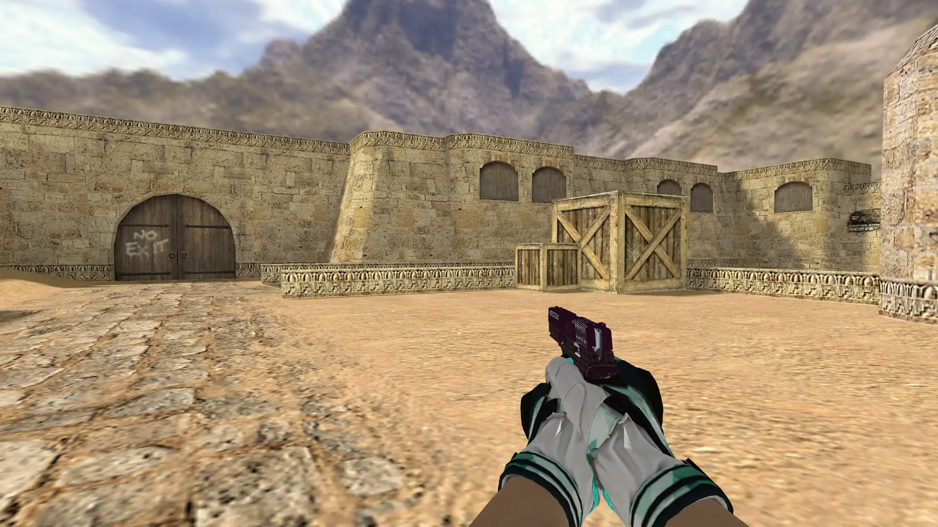 P228 — Moto Gloves Spearmint Pack — de_dust2 (first person)