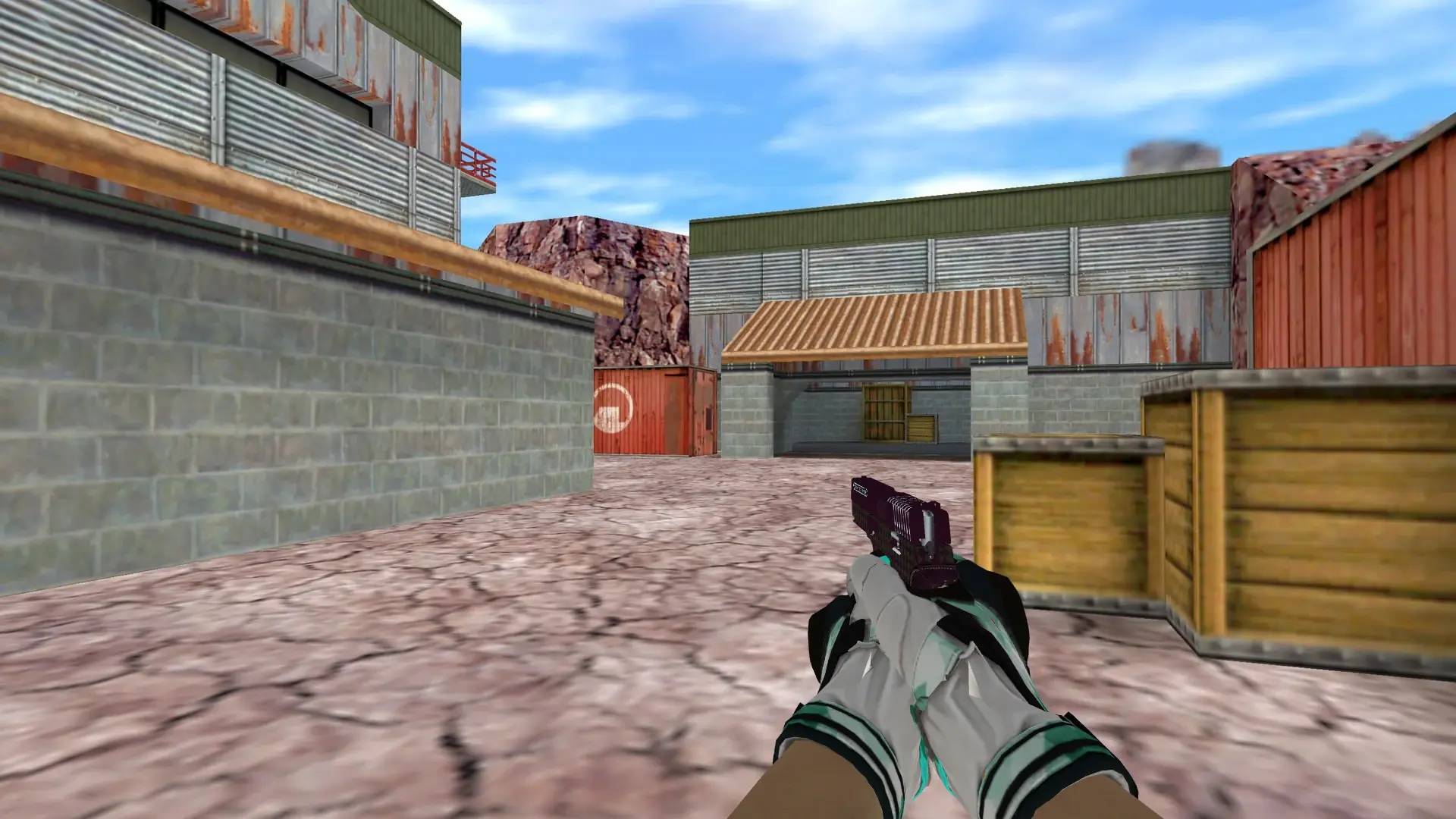 P228 — Moto Gloves Spearmint Pack — de_nuke (first person)