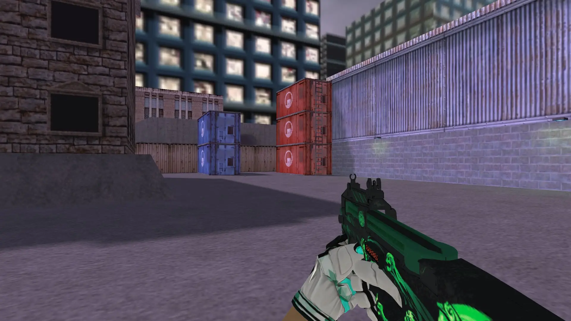 P90 — Moto Gloves Spearmint Pack — cs_assault (first person)