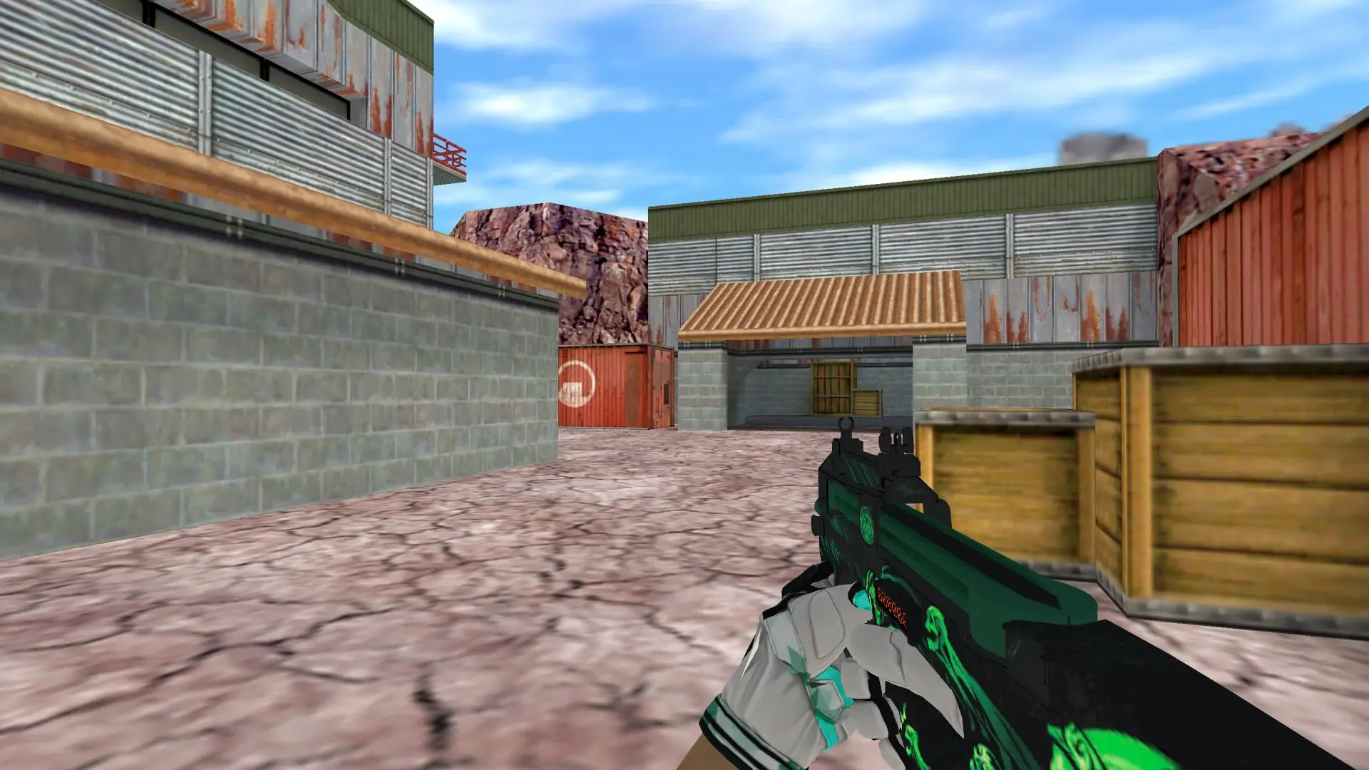 P90 — Moto Gloves Spearmint Pack — de_nuke (first person)