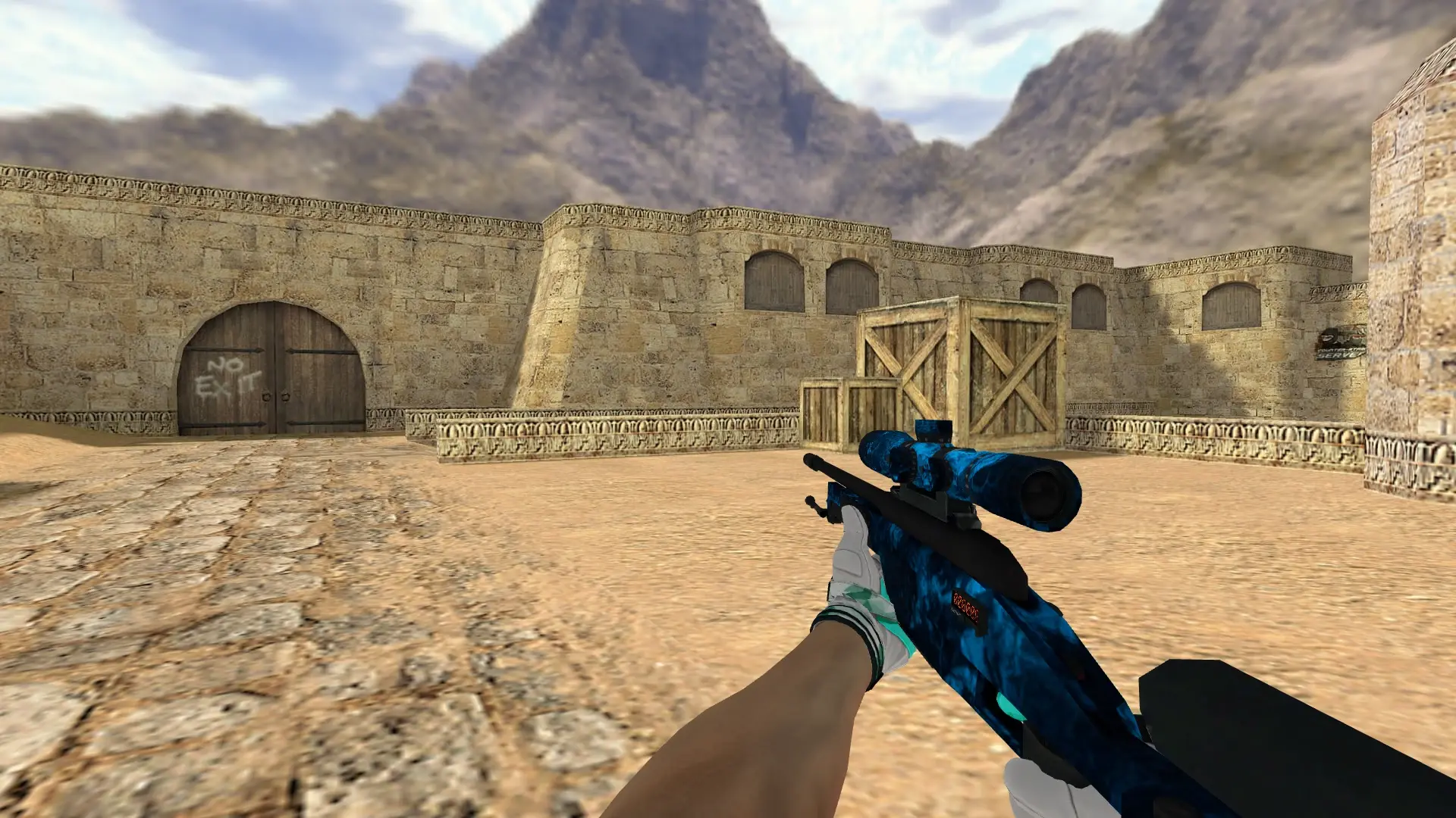 Scout — Moto Gloves Spearmint Pack — de_dust2 (first person)