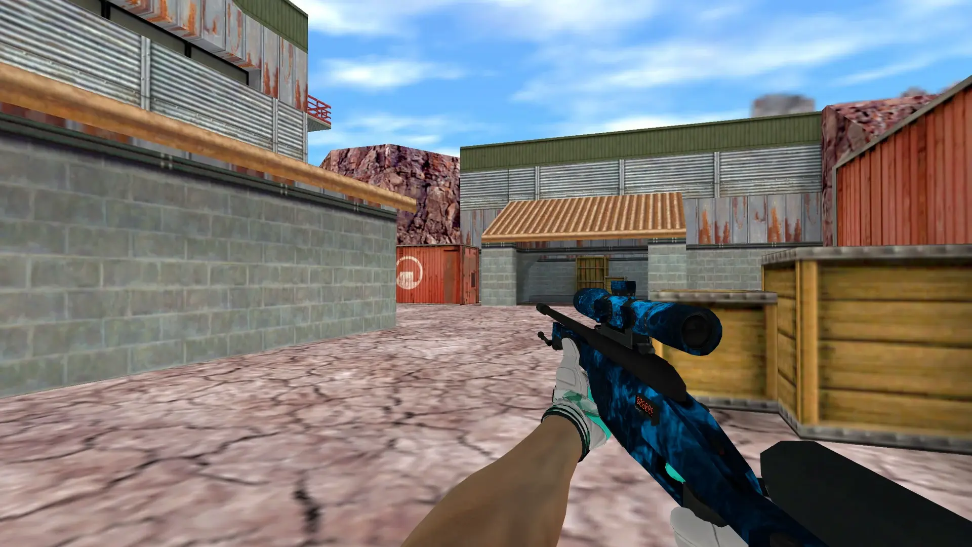 Scout — Moto Gloves Spearmint Pack — de_nuke (first person)
