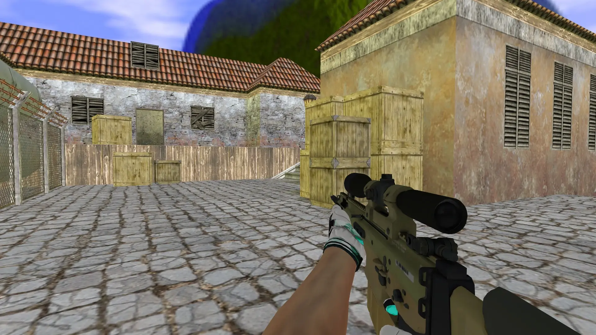 SG550 — Moto Gloves Spearmint Pack — de_inferno (first person)