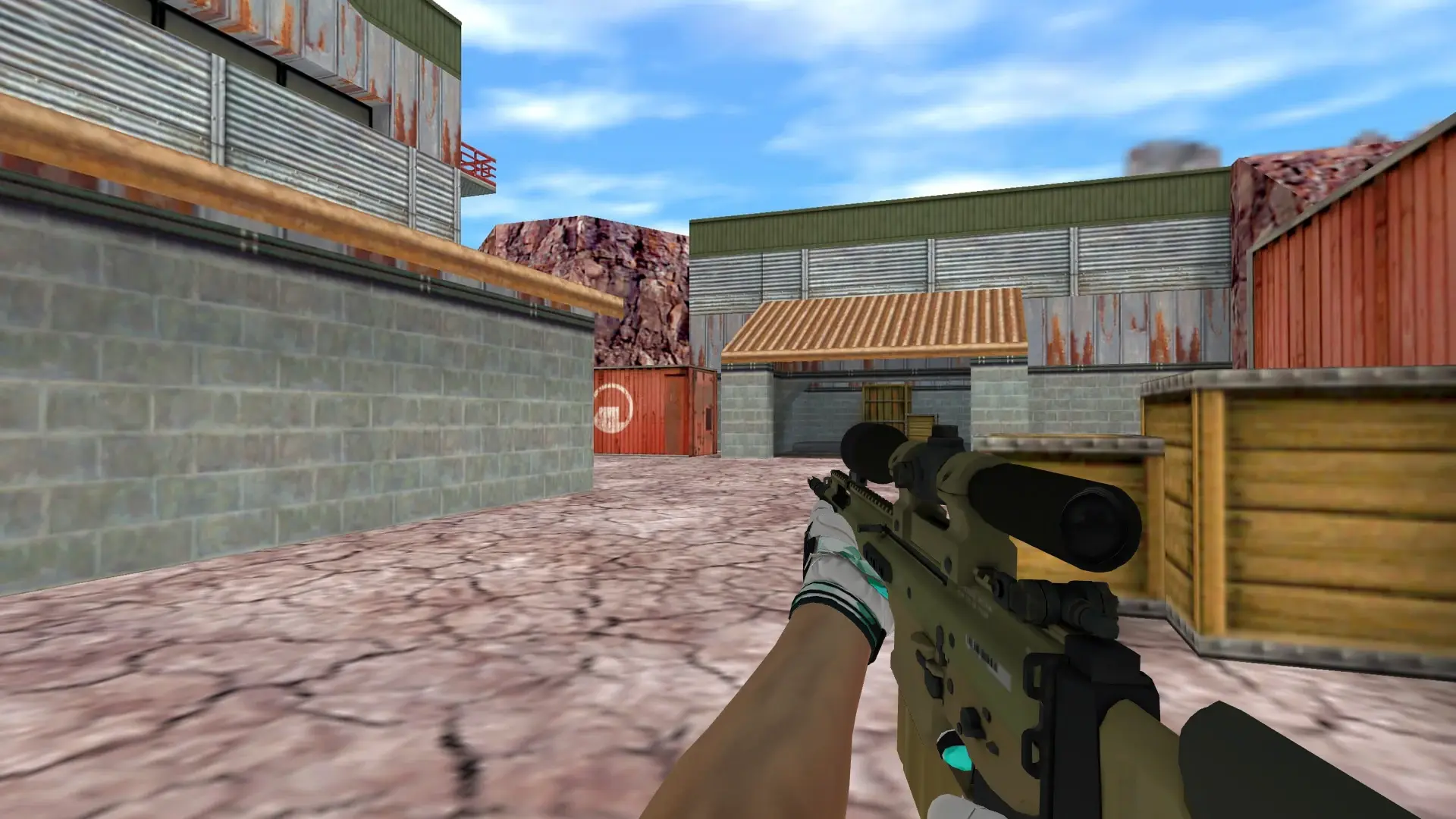 SG550 — Moto Gloves Spearmint Pack — de_nuke (first person)