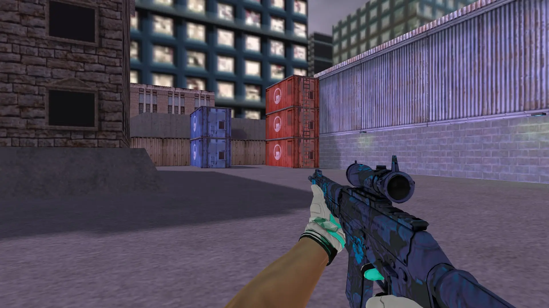 SG552 — Moto Gloves Spearmint Pack — cs_assault (first person)