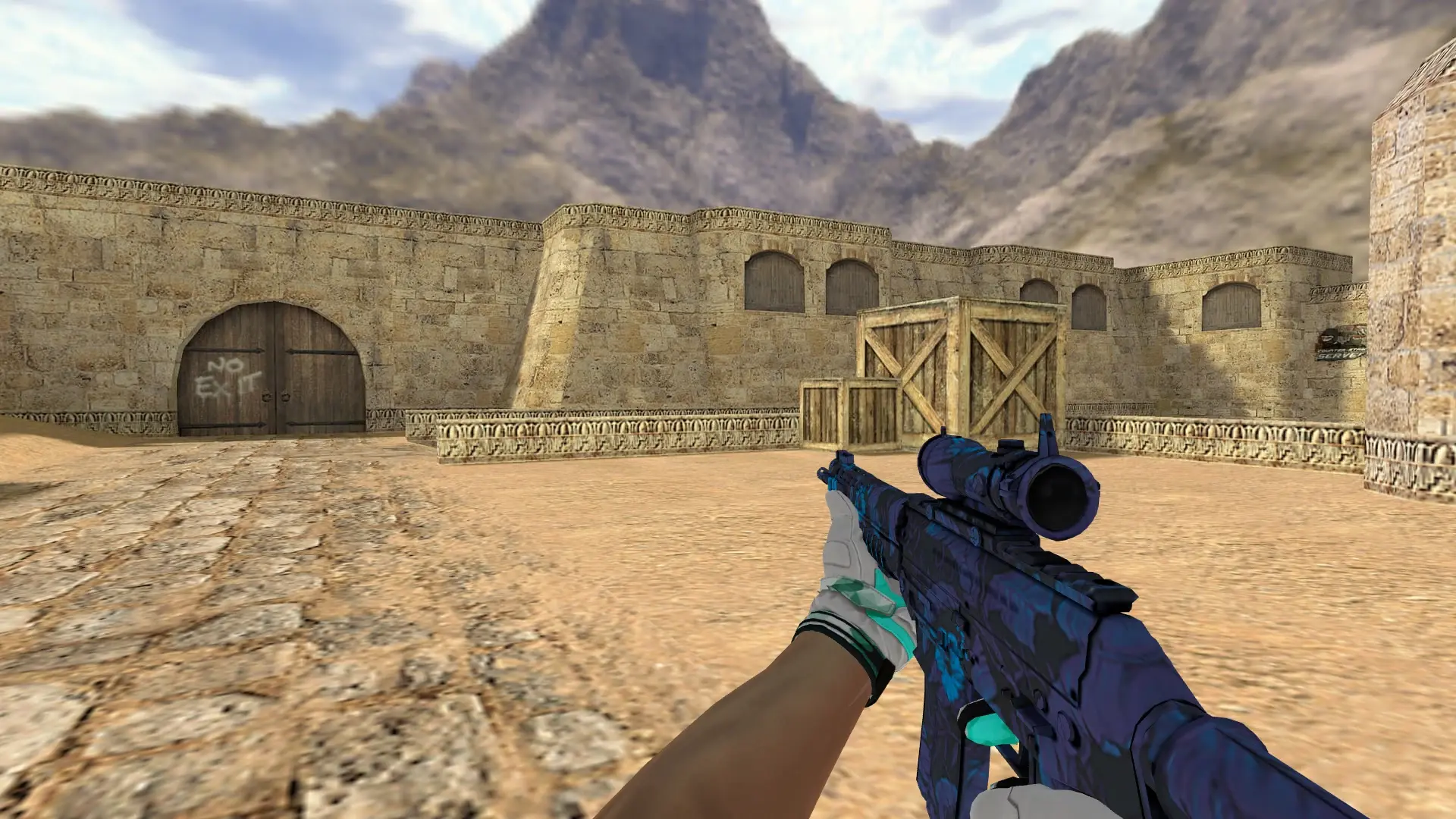 SG552 — Moto Gloves Spearmint Pack — de_dust2 (first person)