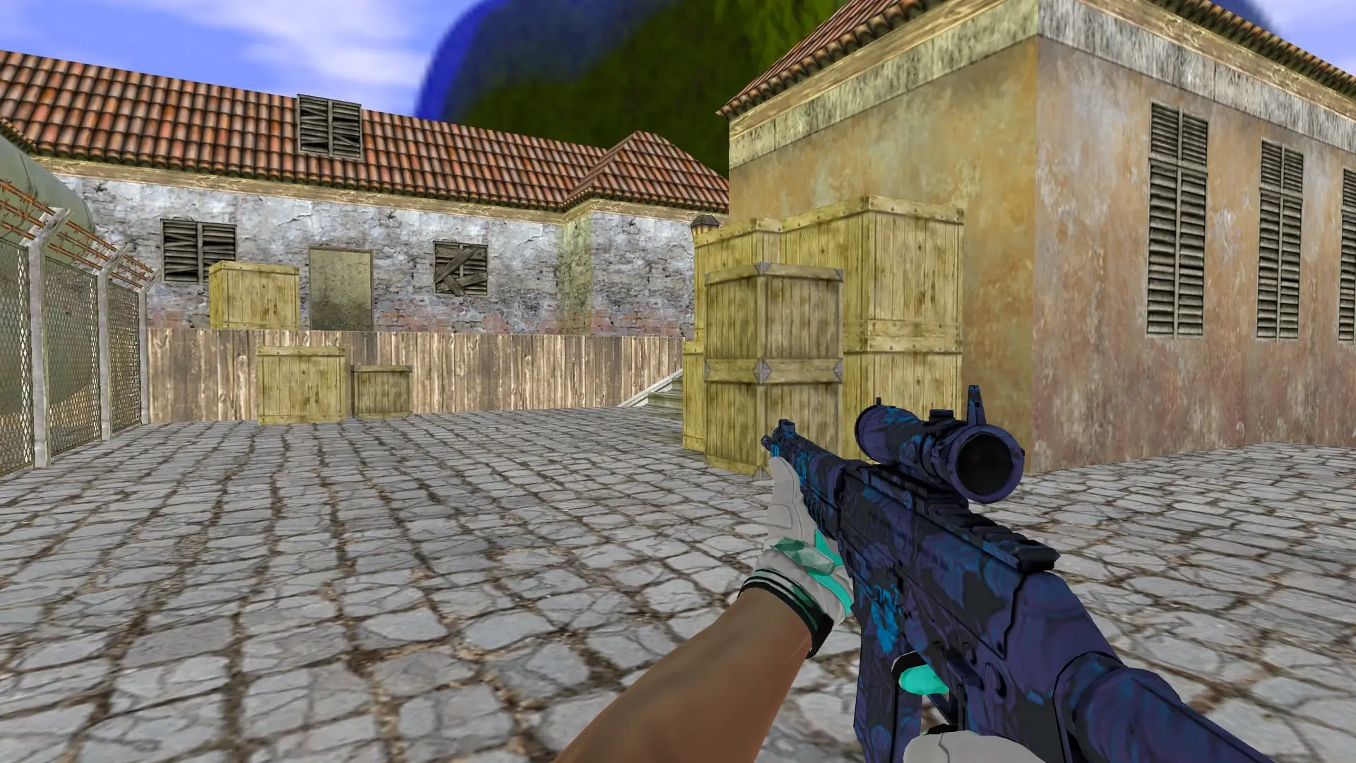 SG552 — Moto Gloves Spearmint Pack — de_inferno (first person)