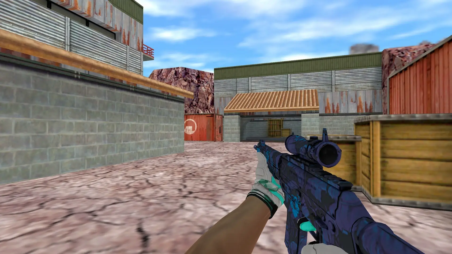 SG552 — Moto Gloves Spearmint Pack — de_nuke (first person)