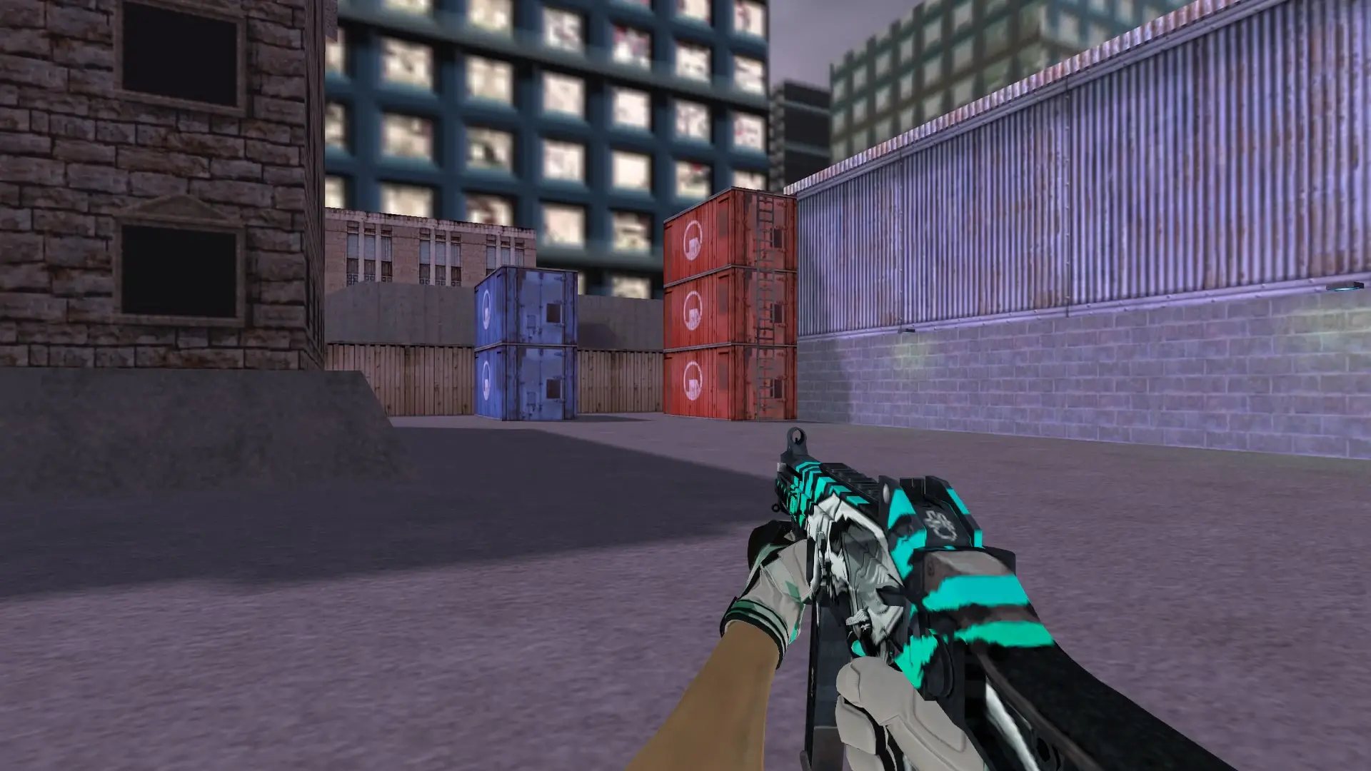 UMP-45 — Moto Gloves Spearmint Pack — cs_assault (first person)