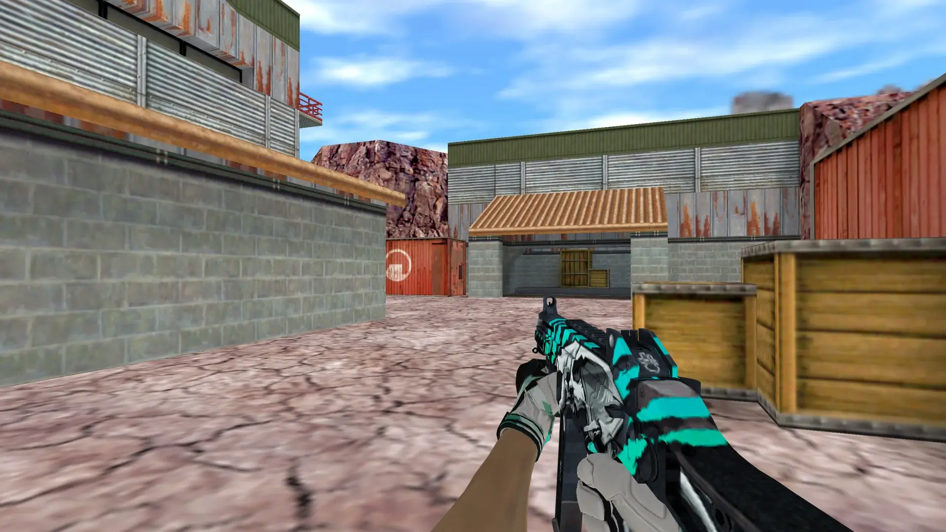 UMP-45 — Moto Gloves Spearmint Pack — de_nuke (first person)