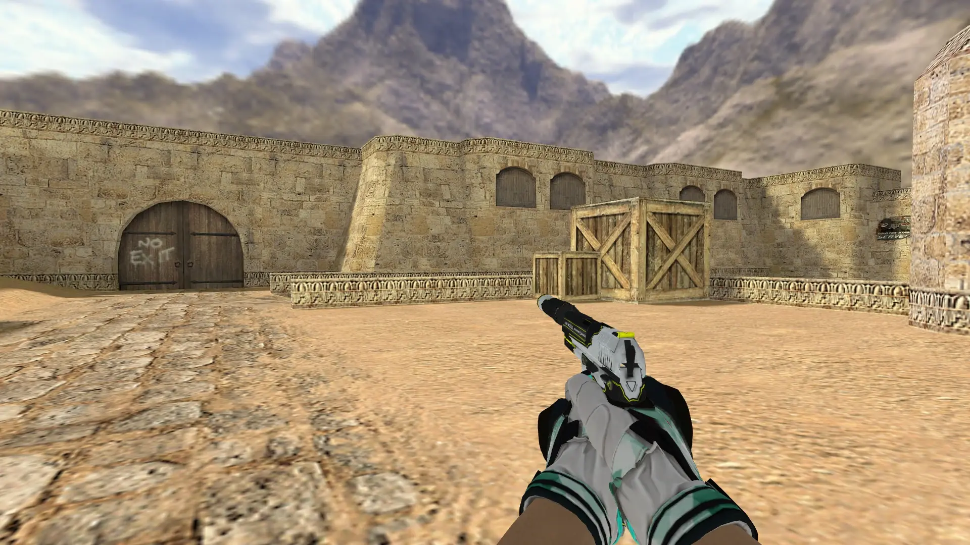 USP — Moto Gloves Spearmint Pack — de_dust2 (first person)
