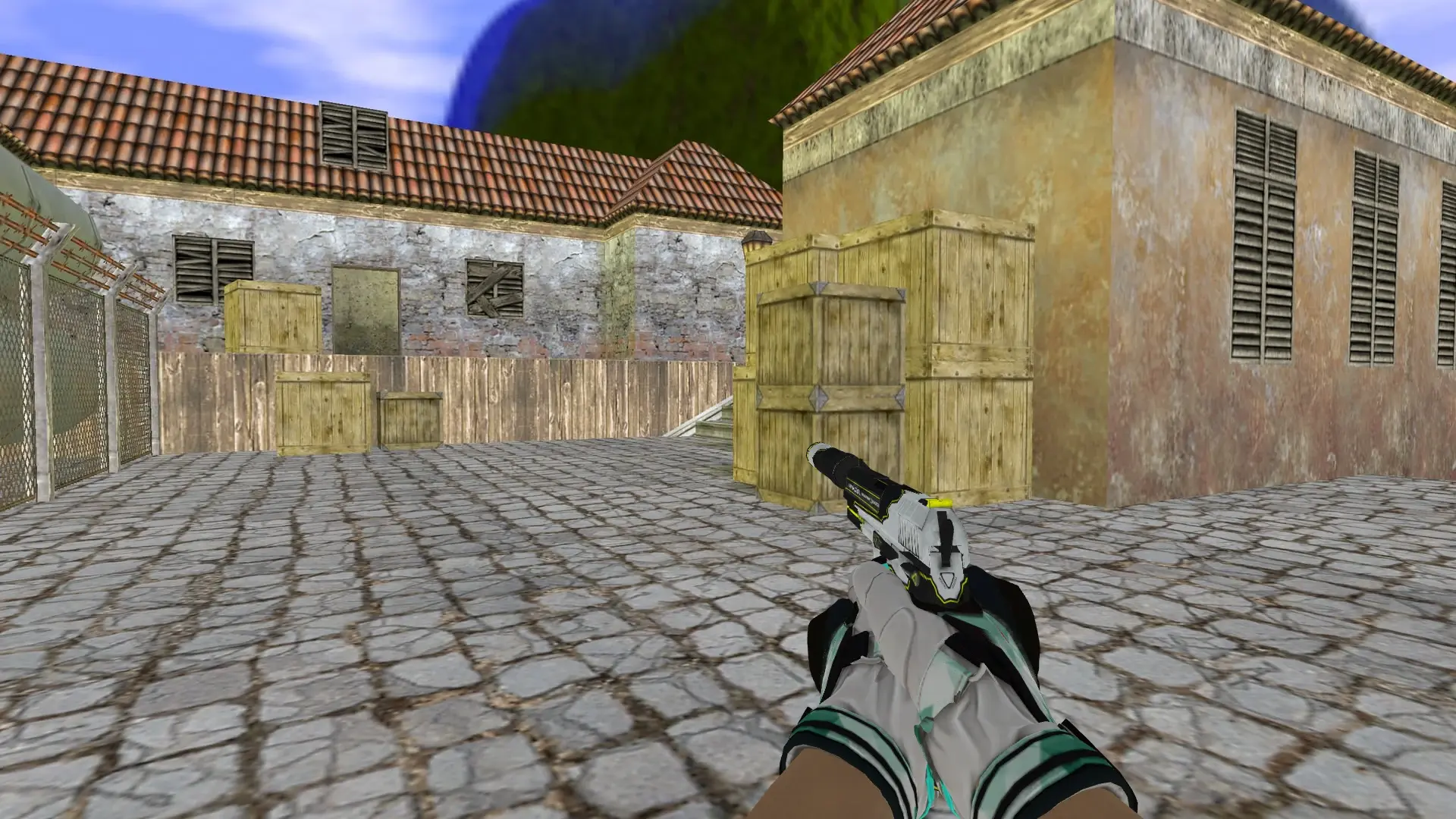 USP — Moto Gloves Spearmint Pack — de_inferno (first person)