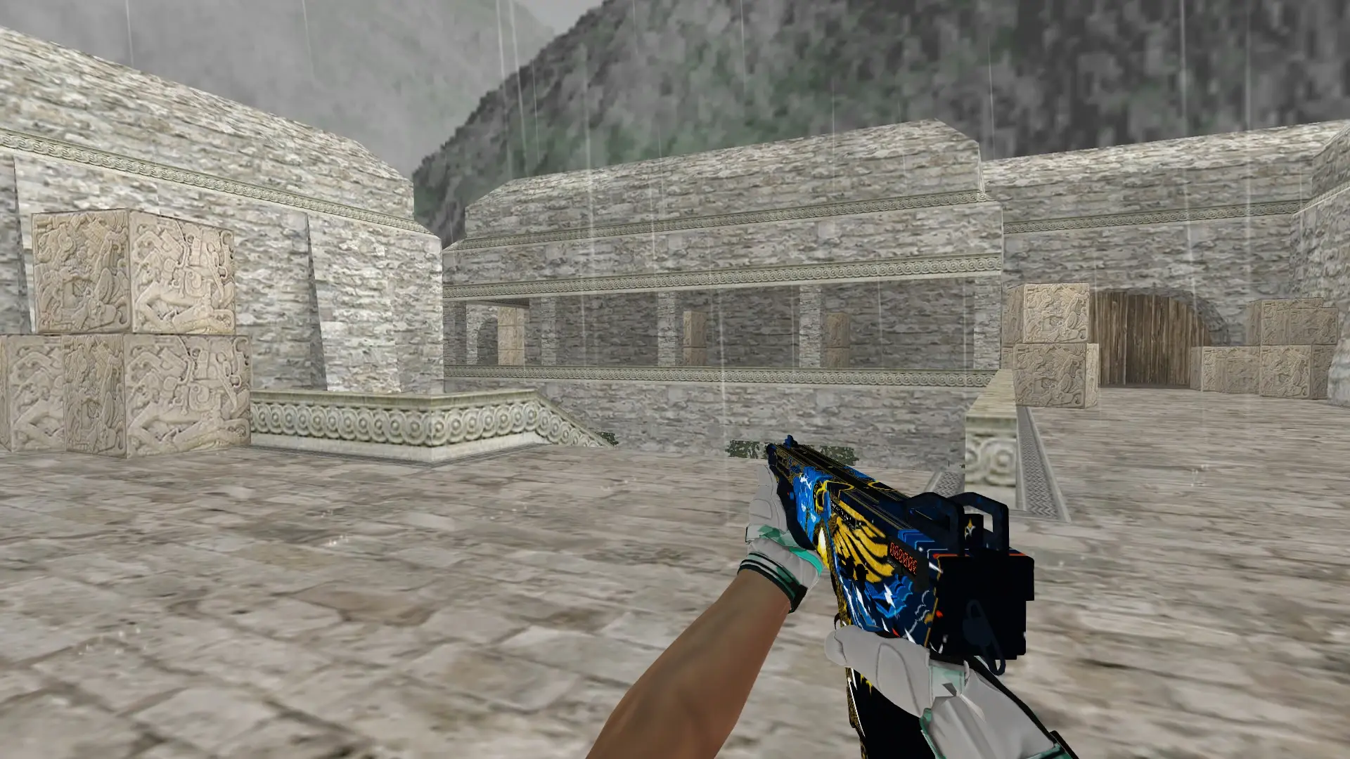 XM1014 — Moto Gloves Spearmint Pack — de_aztec (first person)