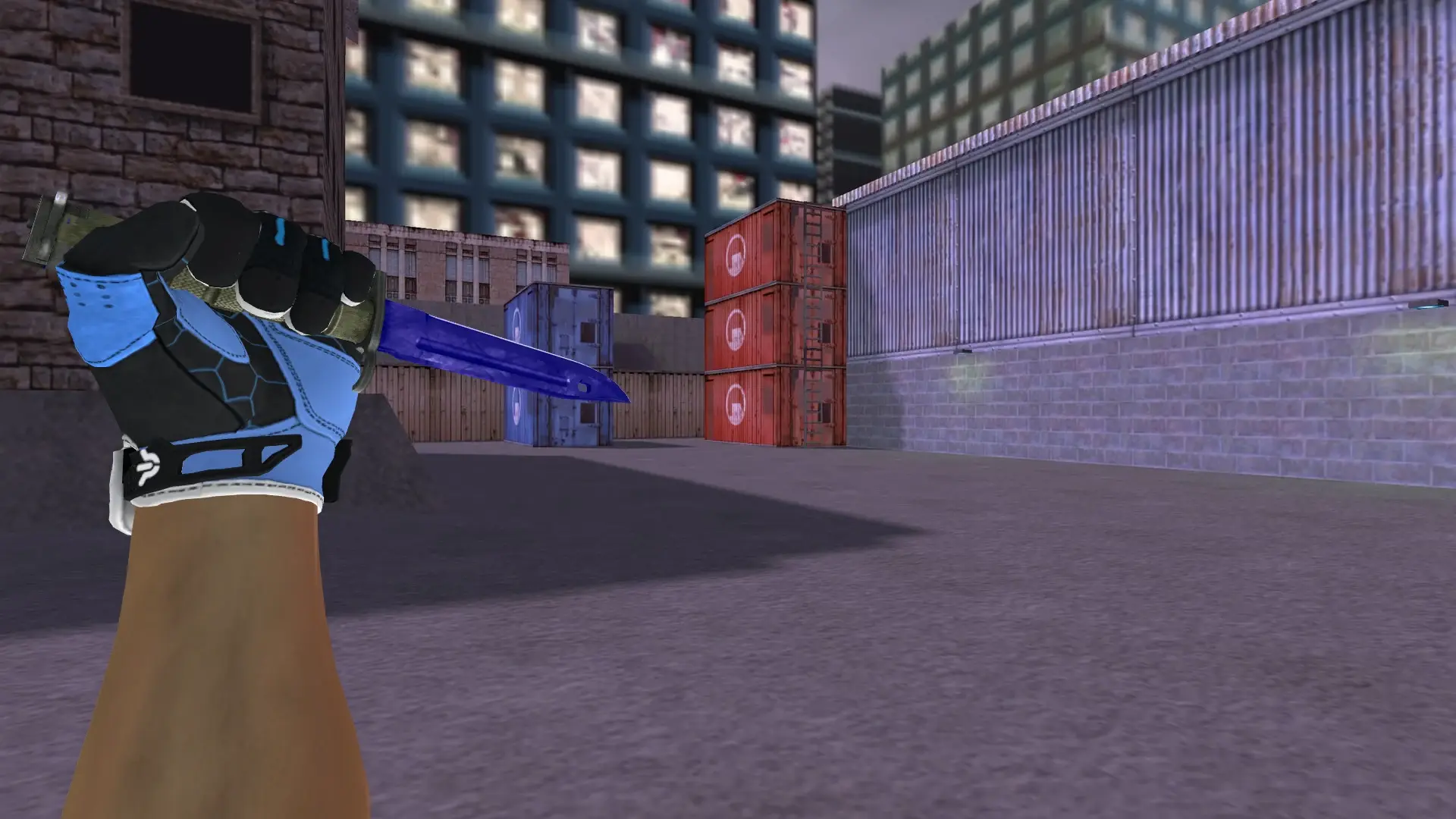 Bayonet Sapphire — Sport Gloves Superconductor Pack — cs_assault (first person)