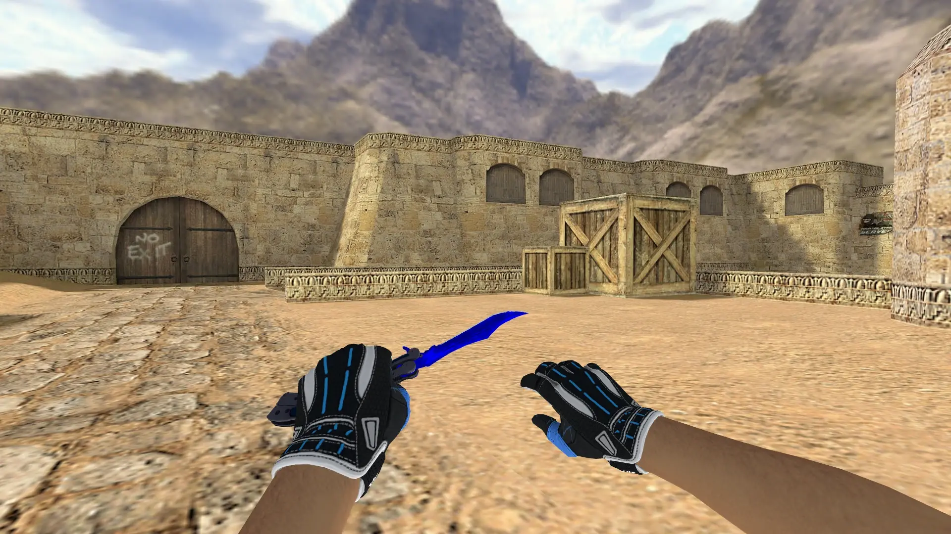 Butterfly Sapphire — Sport Gloves Superconductor Pack — de_dust2 (first person)
