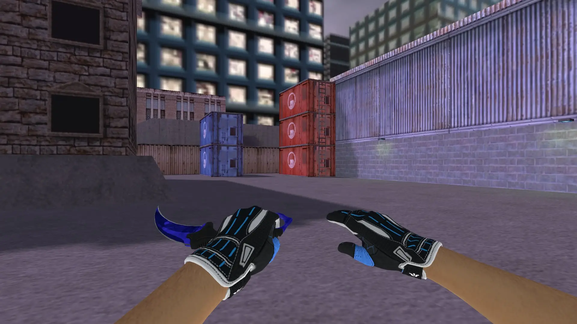 Karambit Sapphire — Sport Gloves Superconductor Pack — cs_assault (first person)