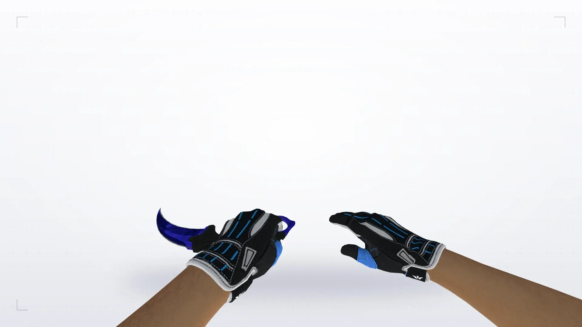Karambit Sapphire — Sport Gloves Superconductor Pack — first person
