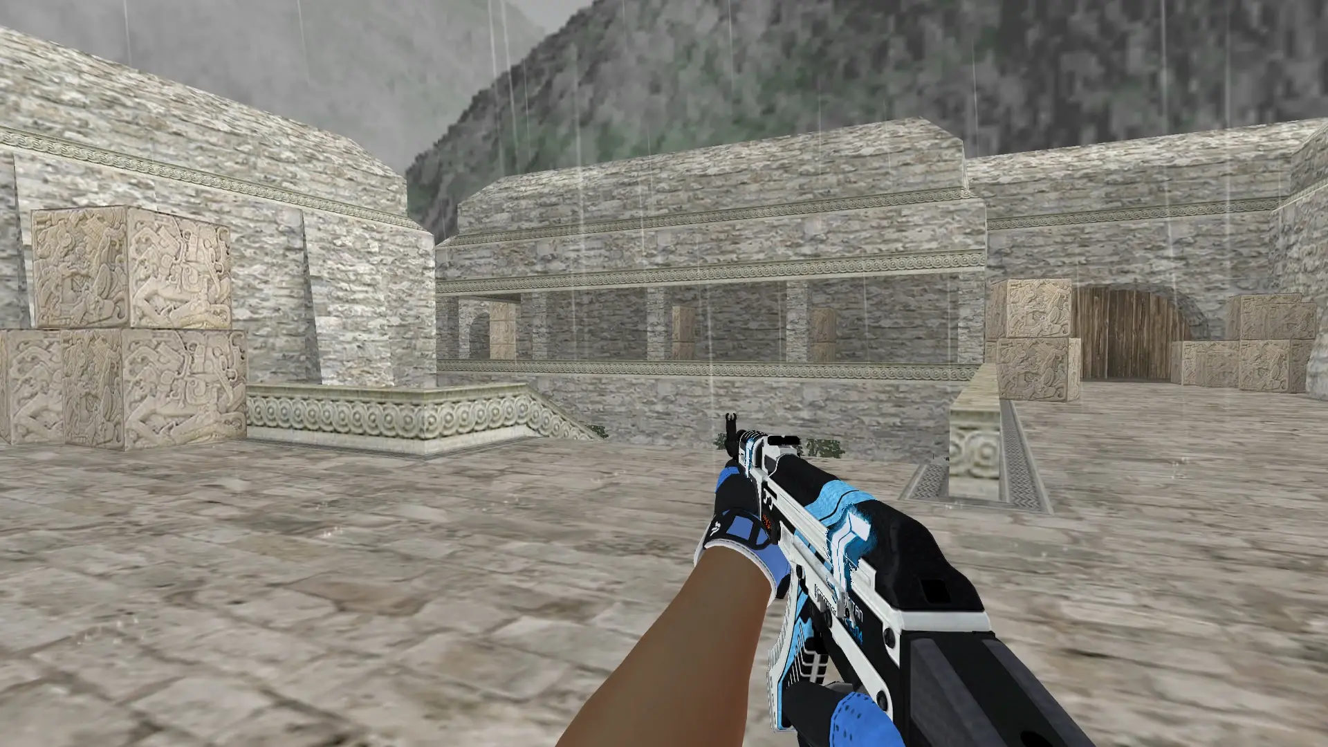 AK-47 — Sport Gloves Superconductor Pack — de_aztec (first person)