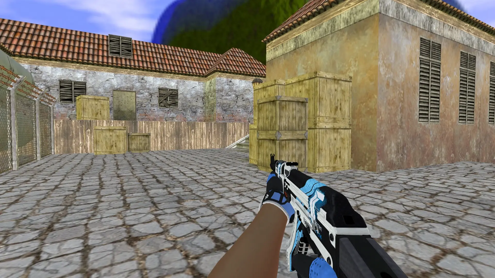 AK-47 — Sport Gloves Superconductor Pack — de_inferno (first person)