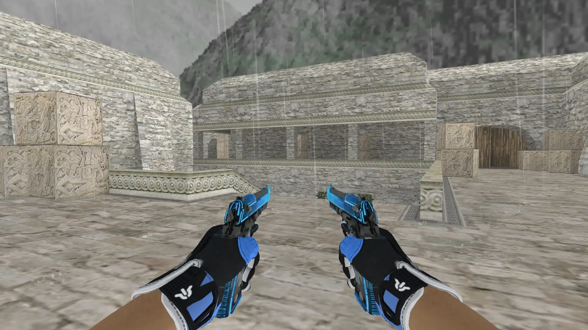 Dual Berettas — Sport Gloves Superconductor Pack — de_aztec (first person)