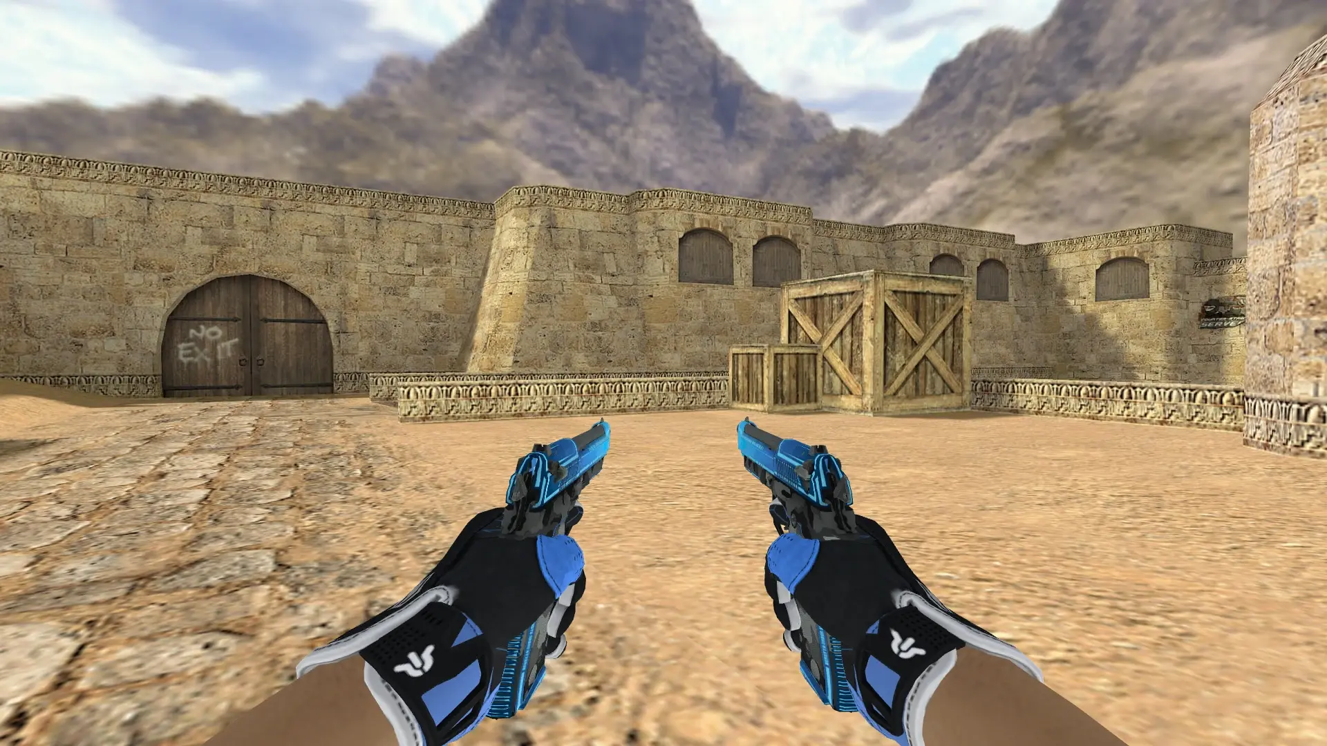 Dual Berettas — Sport Gloves Superconductor Pack — de_dust2 (first person)