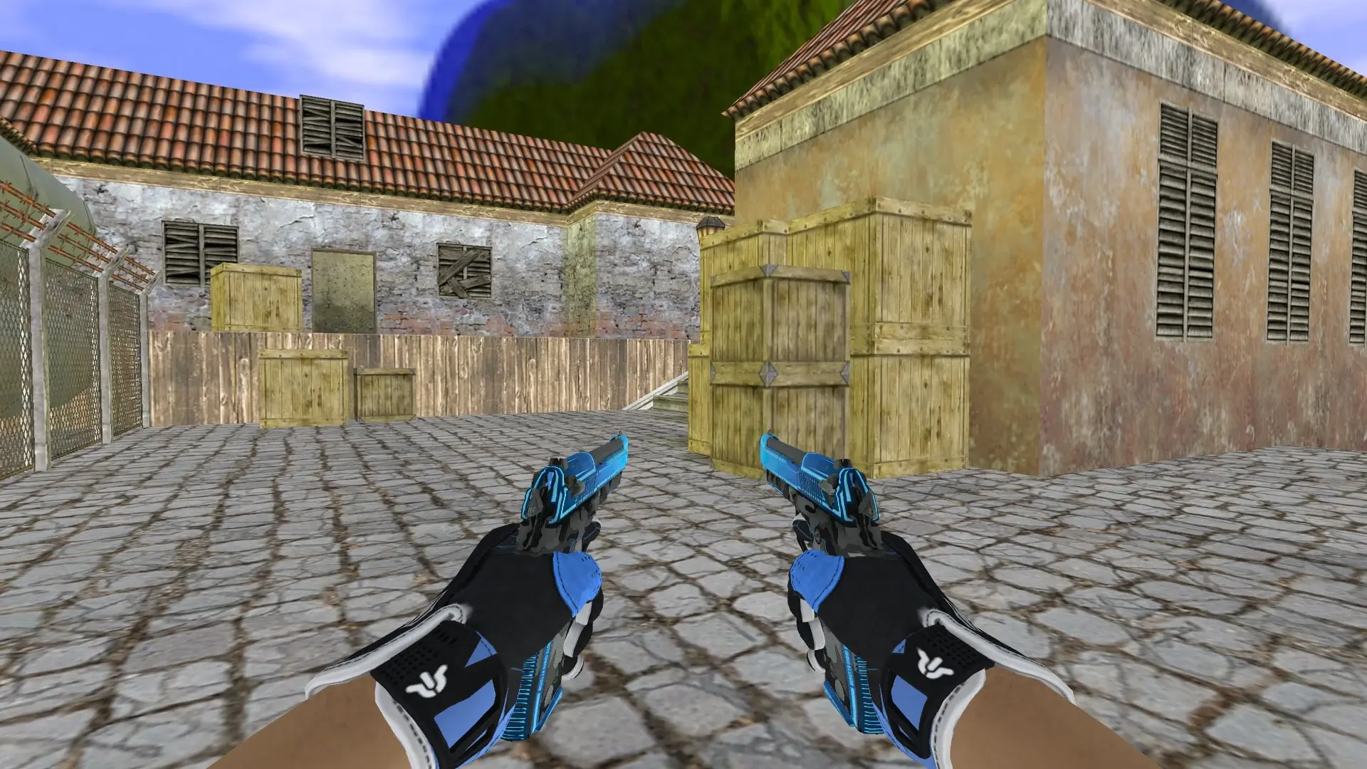 Dual Berettas — Sport Gloves Superconductor Pack — de_inferno (first person)