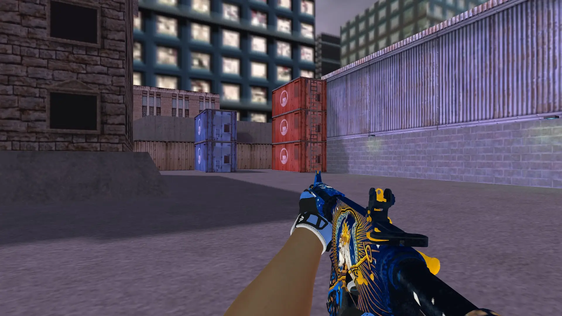 M4A1 — Sport Gloves Superconductor Pack — cs_assault (first person)