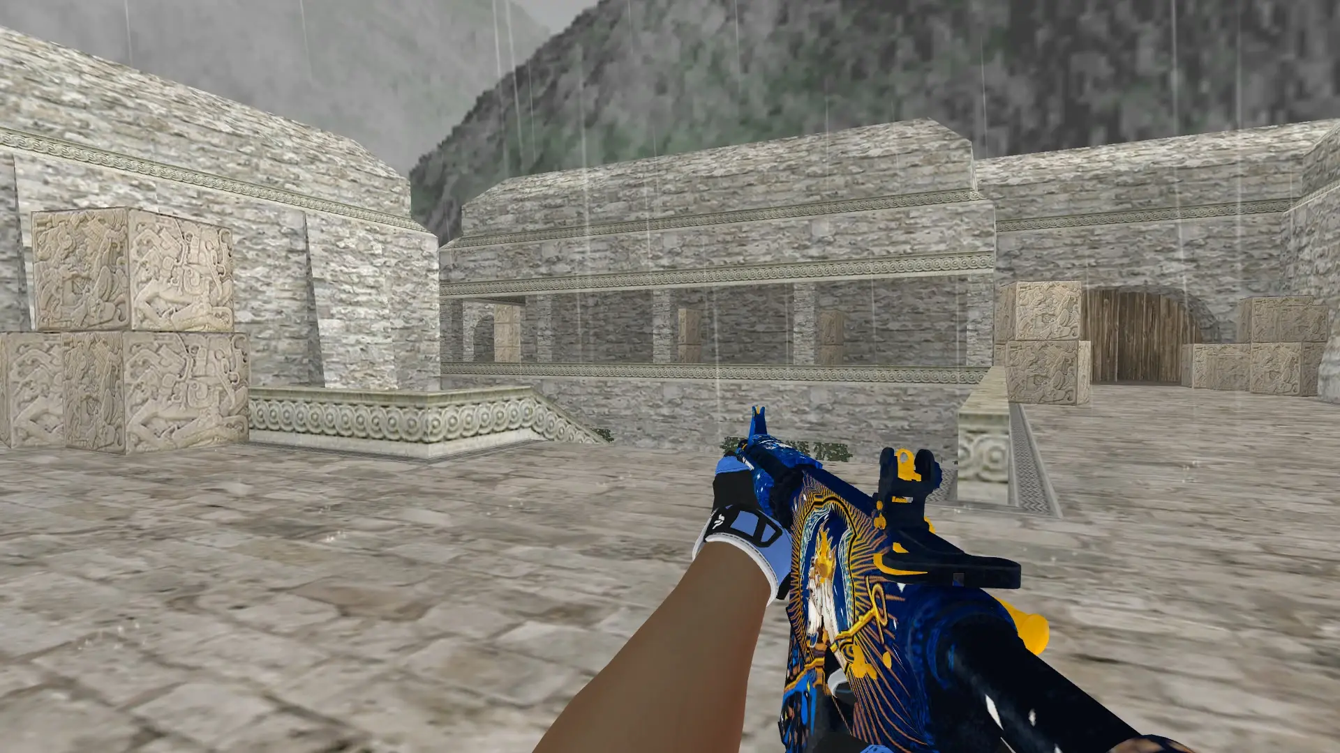 M4A1 — Sport Gloves Superconductor Pack — de_aztec (first person)
