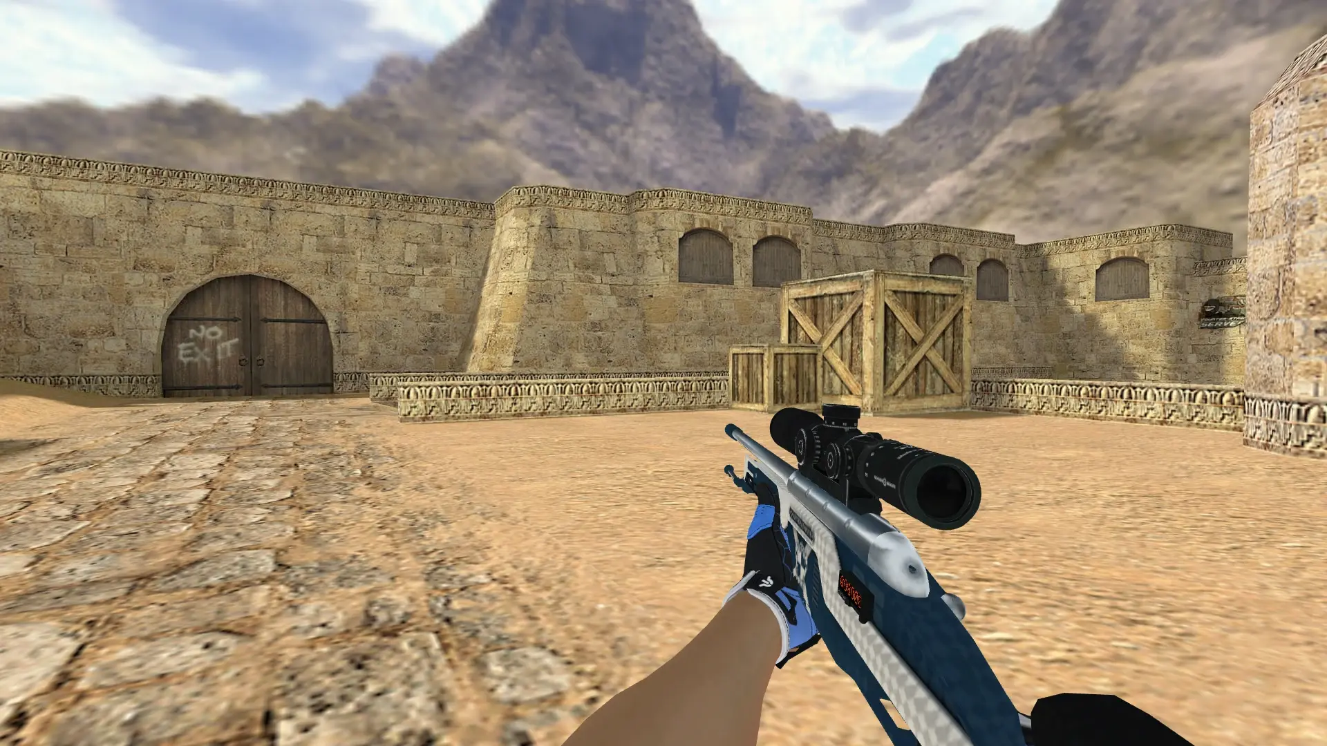 Scout — Sport Gloves Superconductor Pack — de_dust2 (first person)