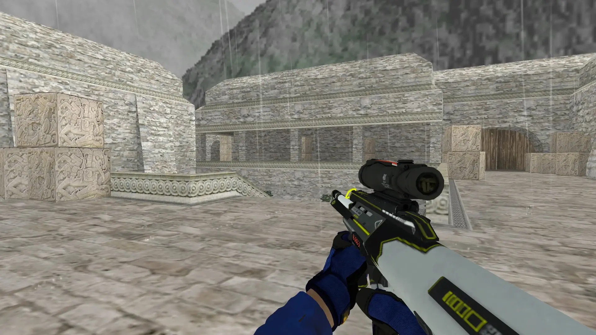 AUG — Specialist Gloves Fade Pack — de_aztec (first person)