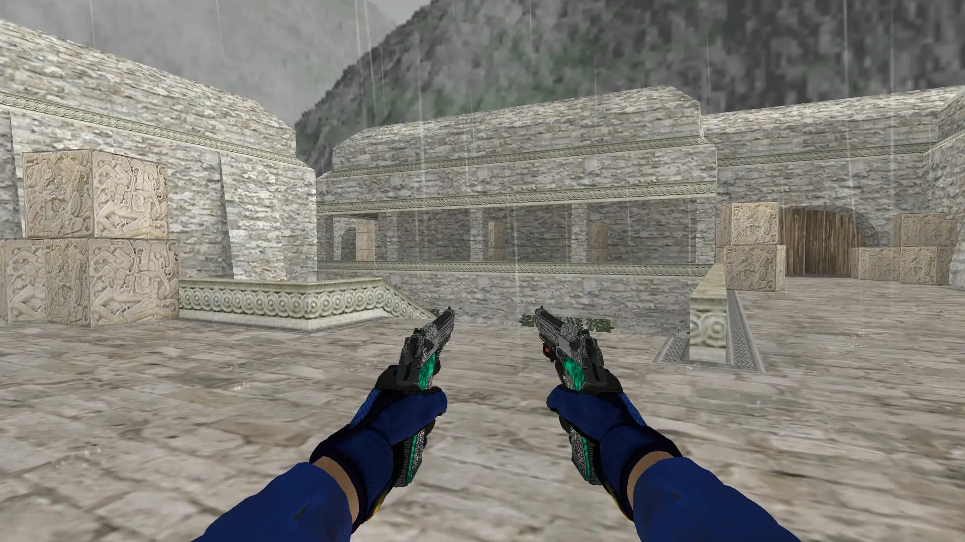 Dual Berettas — Specialist Gloves Fade Pack — de_aztec (first person)