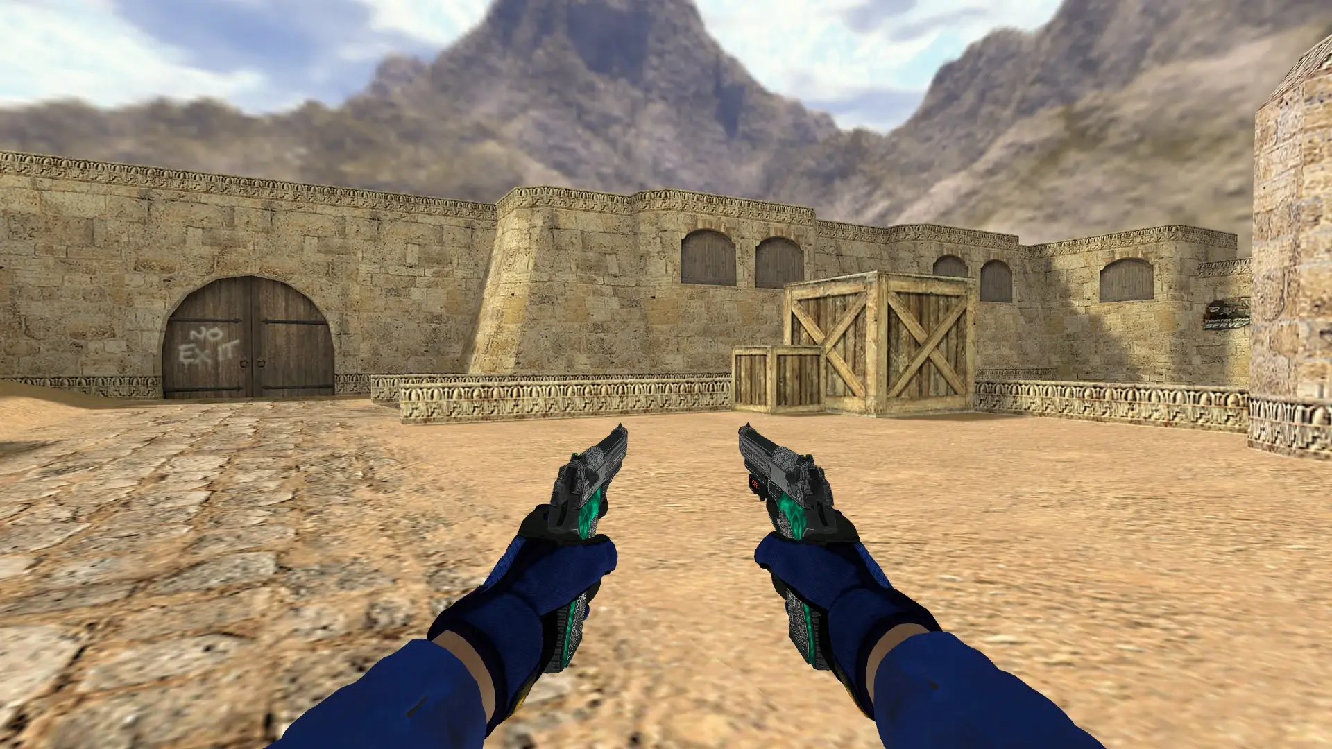 Dual Berettas — Specialist Gloves Fade Pack — de_dust2 (first person)