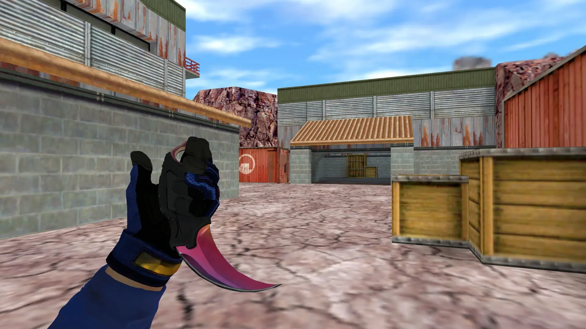 Knife — Specialist Gloves Fade Pack — de_nuke (first person)