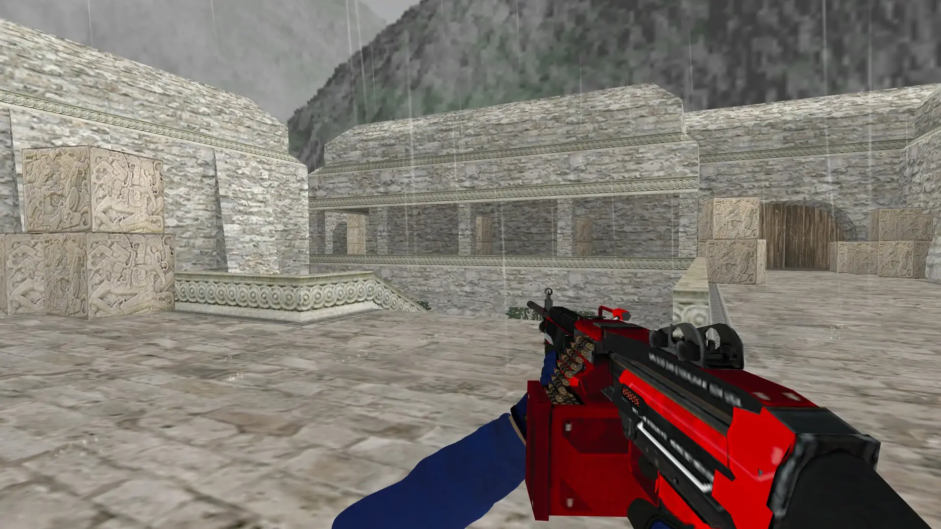 M249 — Specialist Gloves Fade Pack — de_aztec (first person)