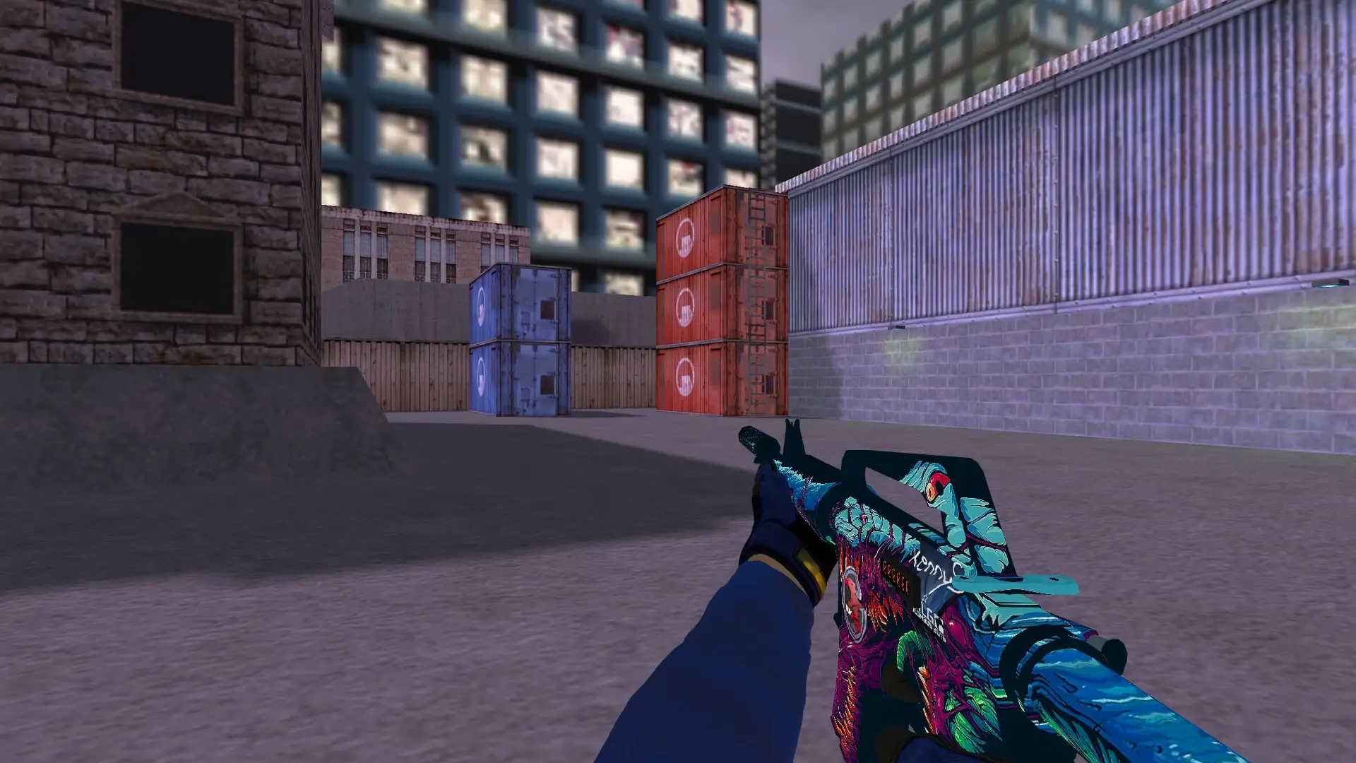 M4A1 — Specialist Gloves Fade Pack — cs_assault (first person)