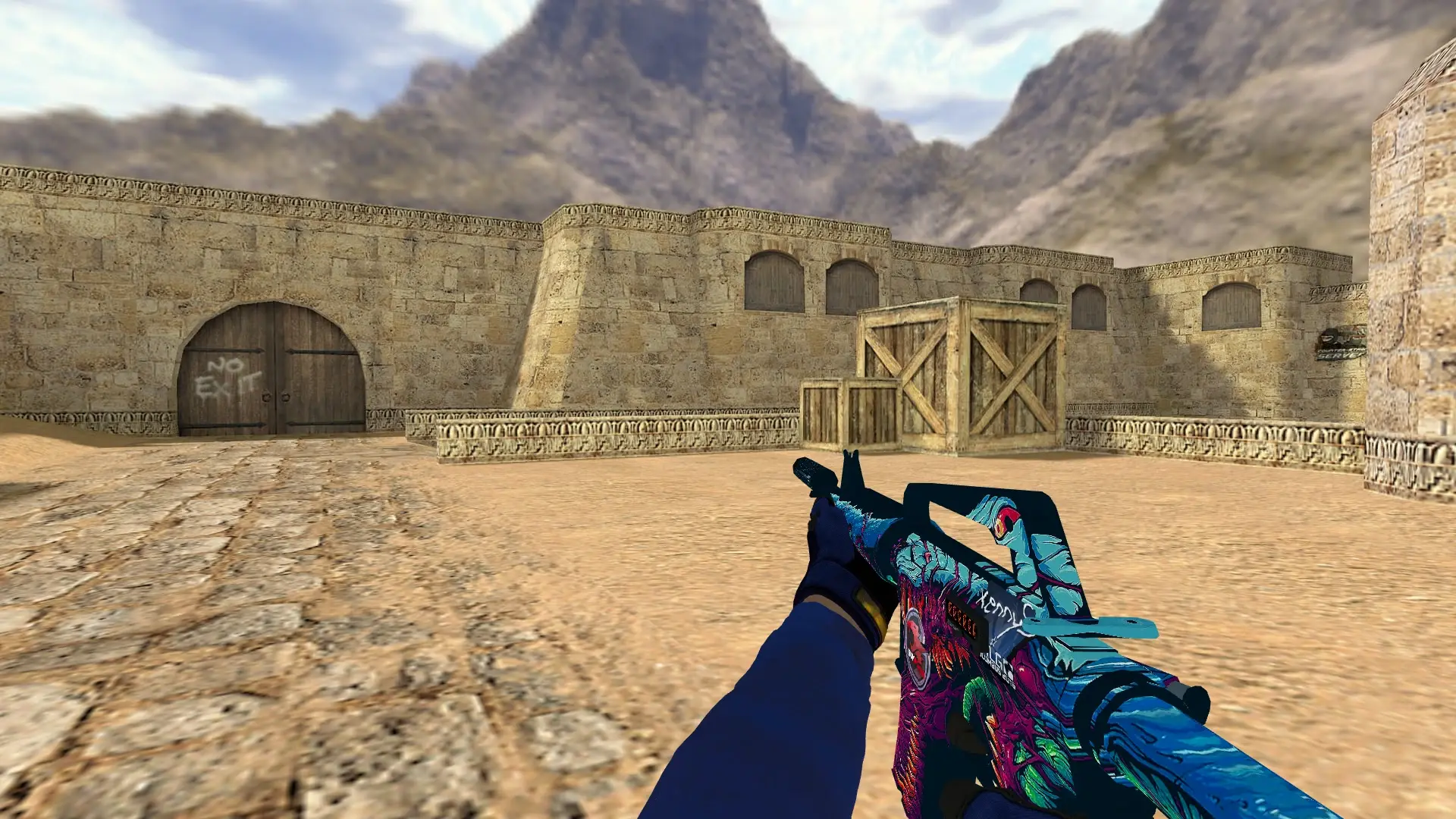 M4A1 — Specialist Gloves Fade Pack — de_dust2 (first person)