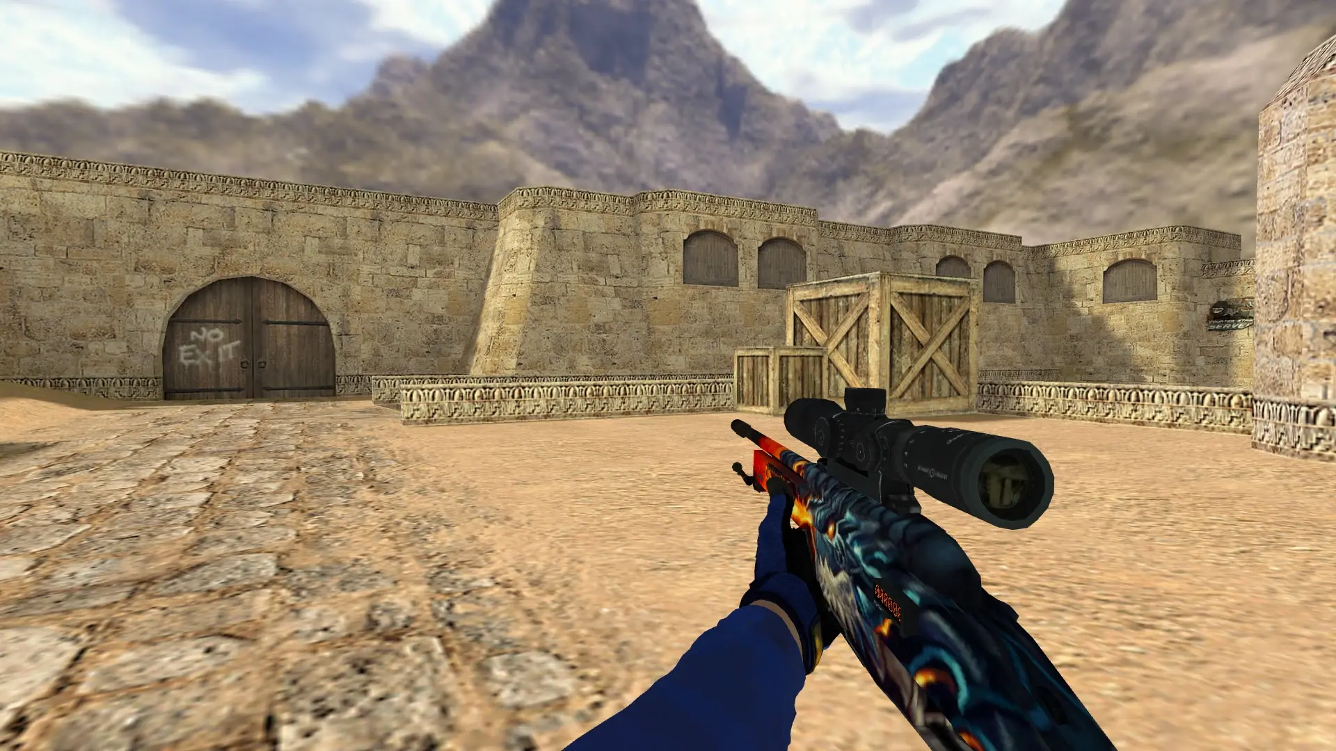 Scout — Specialist Gloves Fade Pack — de_dust2 (first person)