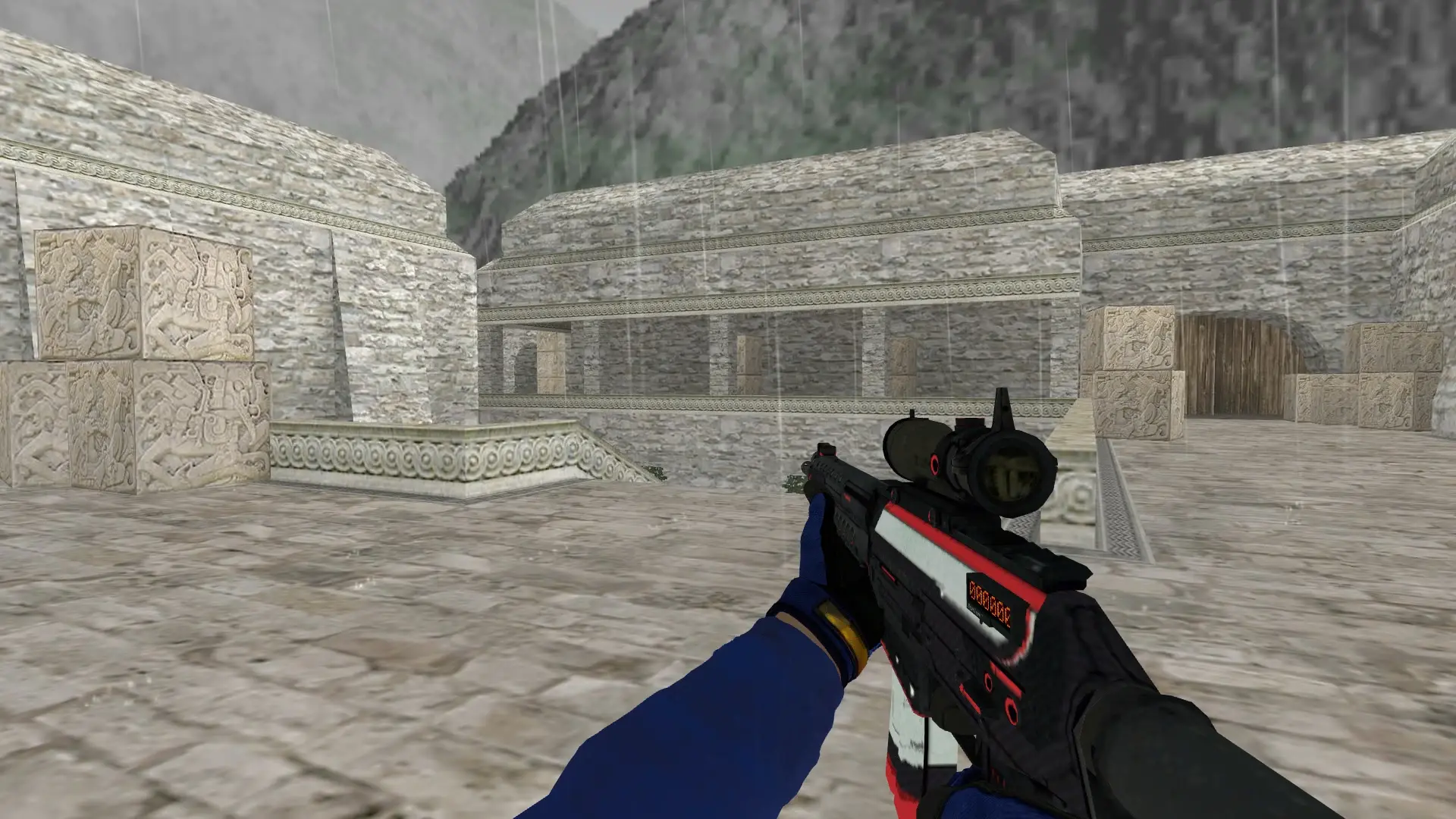 SG552 — Specialist Gloves Fade Pack — de_aztec (first person)