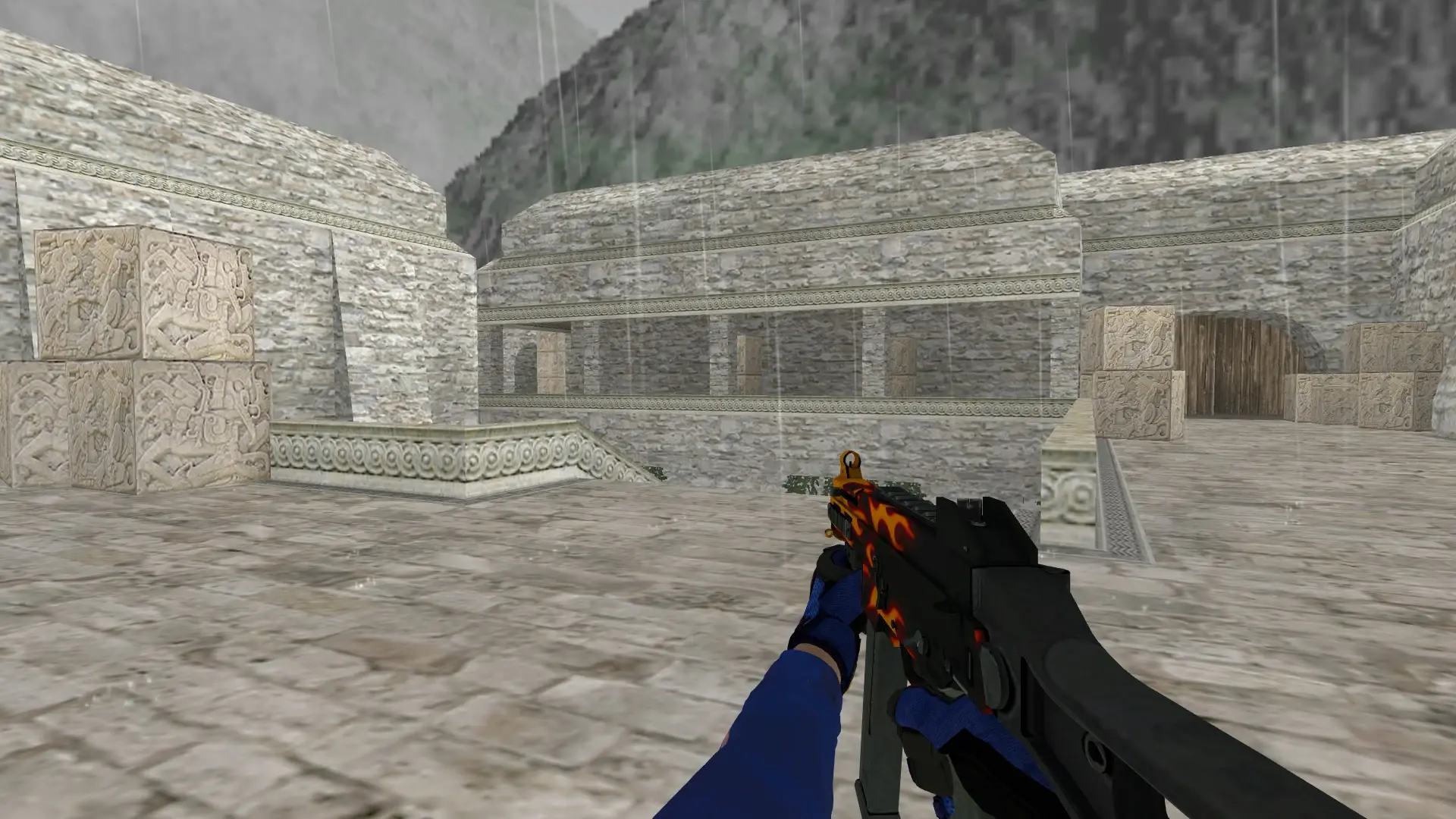 UMP-45 — Specialist Gloves Fade Pack — de_aztec (first person)