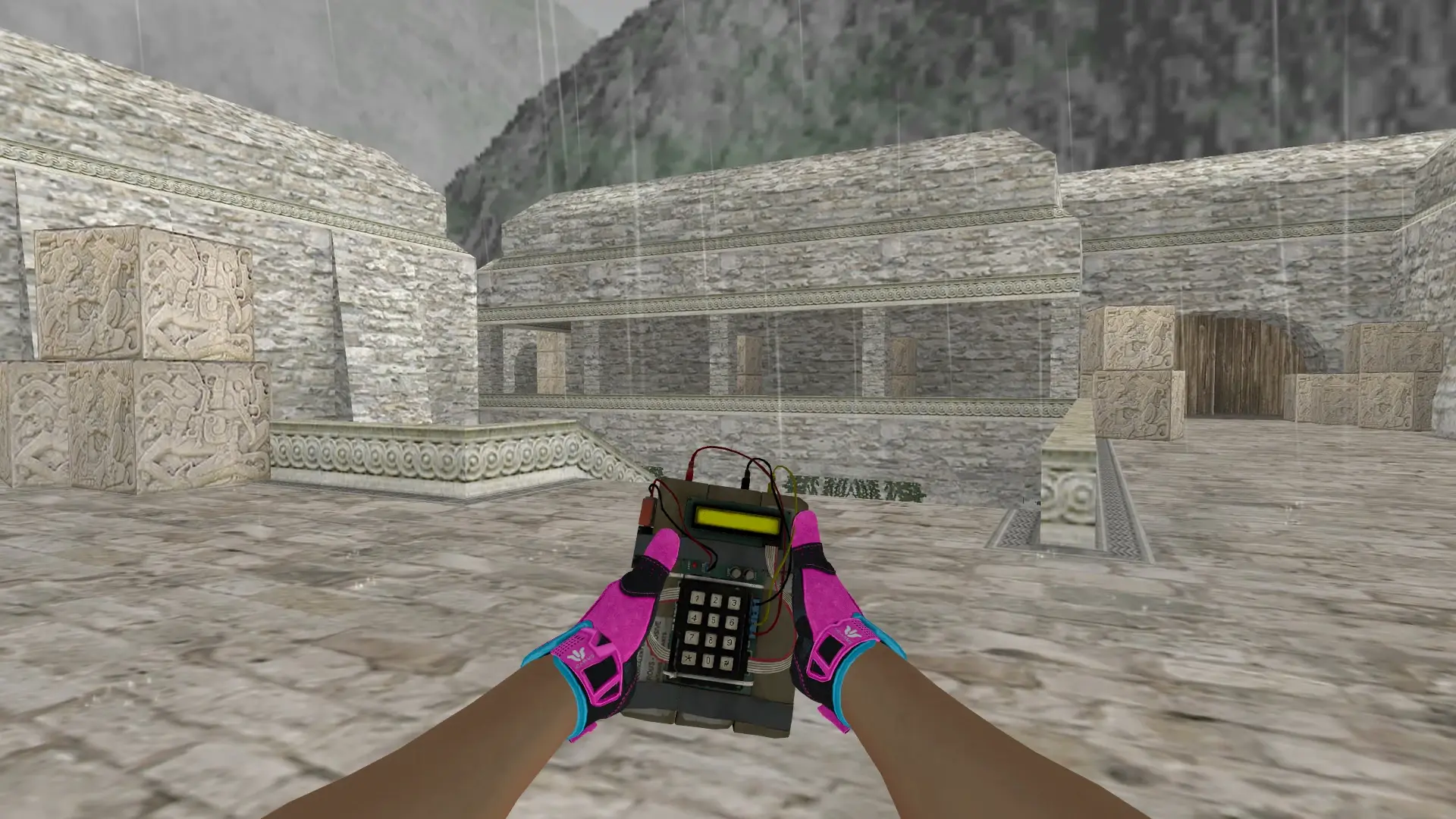C4 — Sport Gloves Vice Weapon Pack — de_aztec (first person)